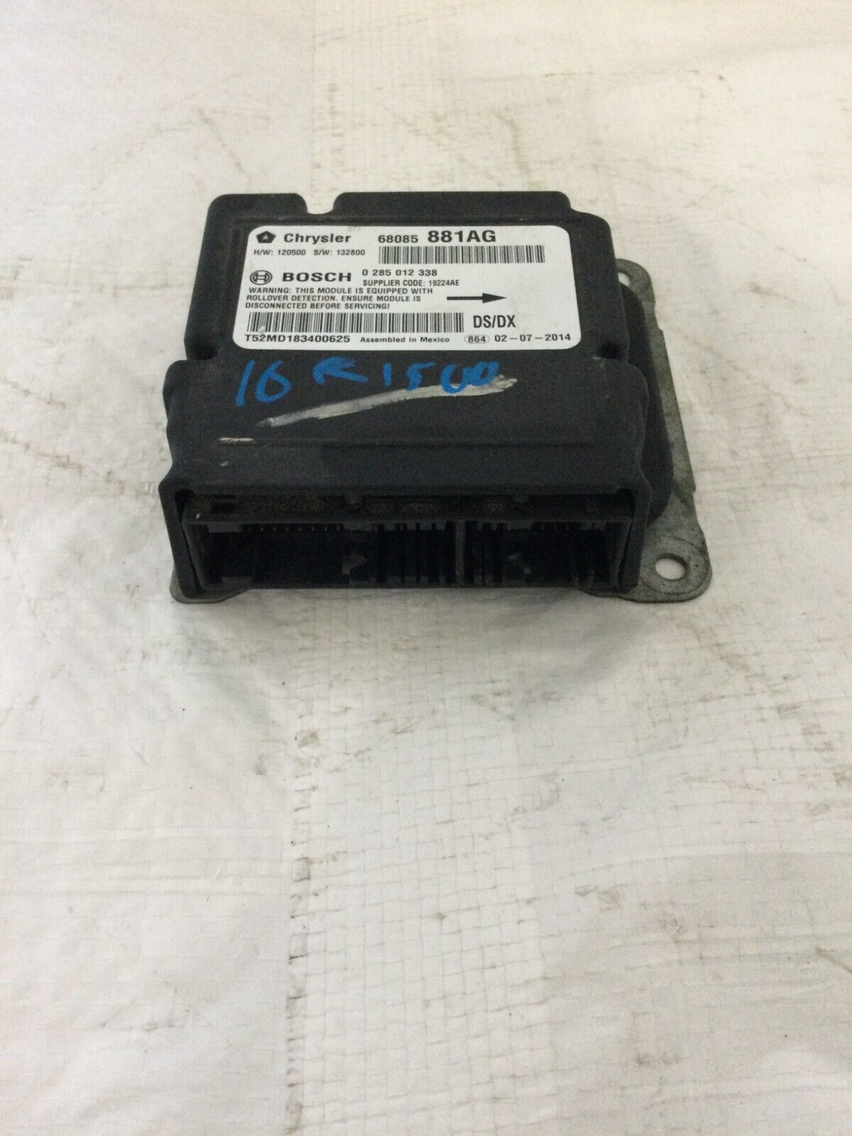 Bag Control Module Fits 13-20 DODGE 1500 PICKUP p68085881AG 68085881AG