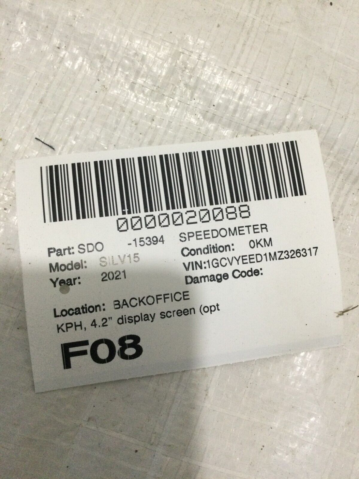 2021 Chevrolet Silverado 1500 Speedometer Gauges Instrument Cluster KPH 84960228