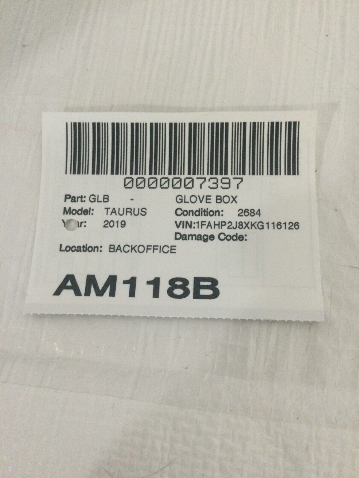 2019 Ford Taurus Glove Box Assembly Storage Compartment DG13-54060T10 OEM