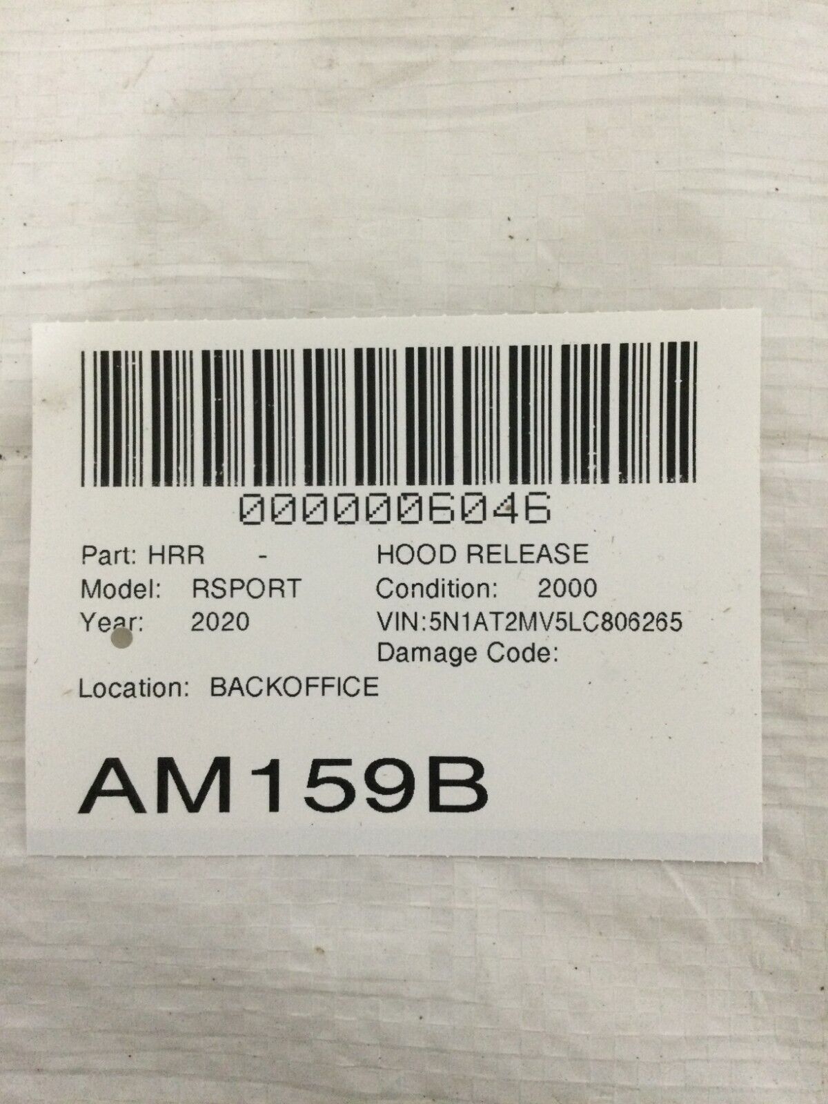 2020 Nissan Rogue Hood Latch Release Handle Lever Switch OEM