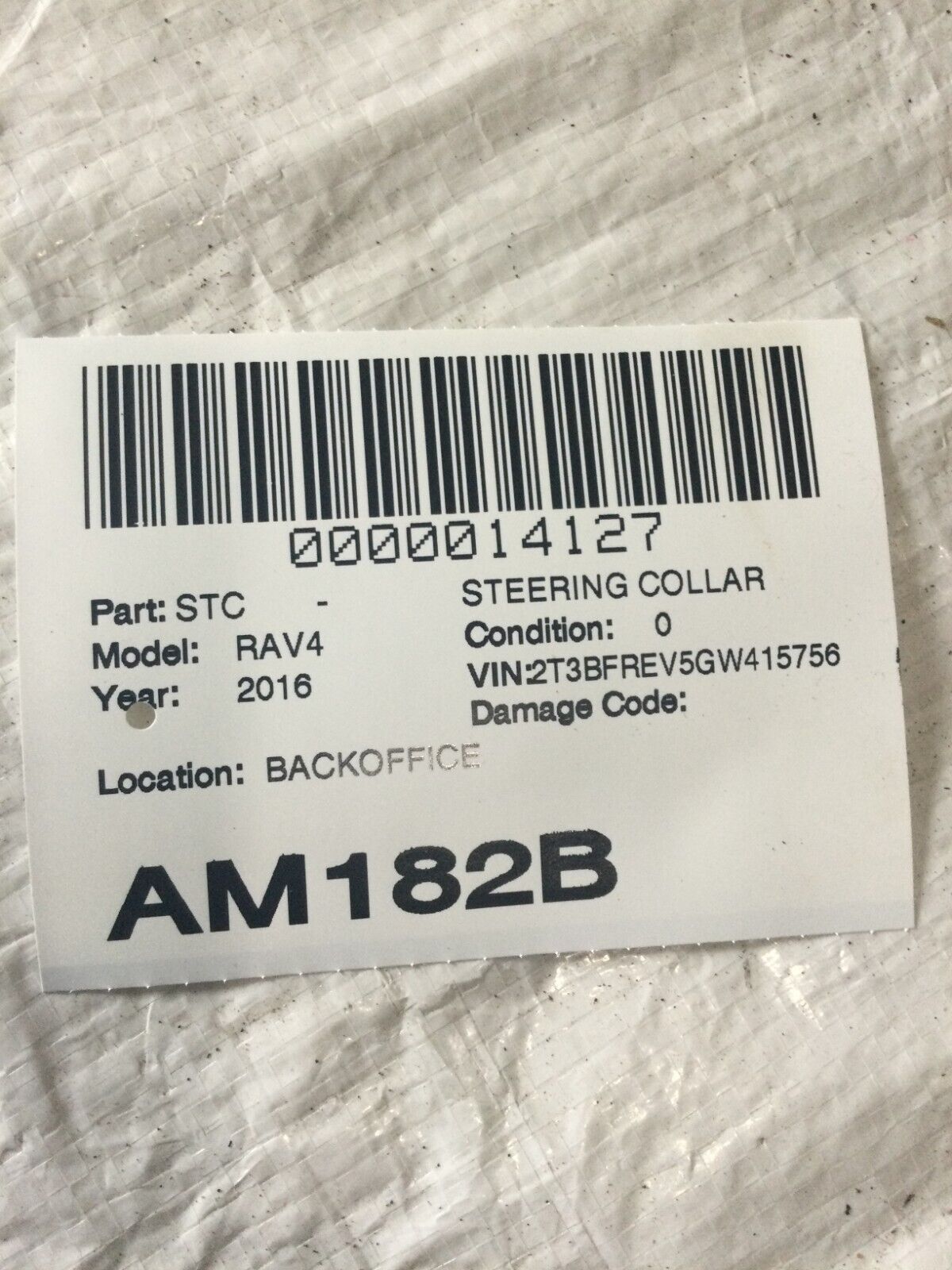 2016 Toyota RAV4 Steering Collar Assembly OEM
