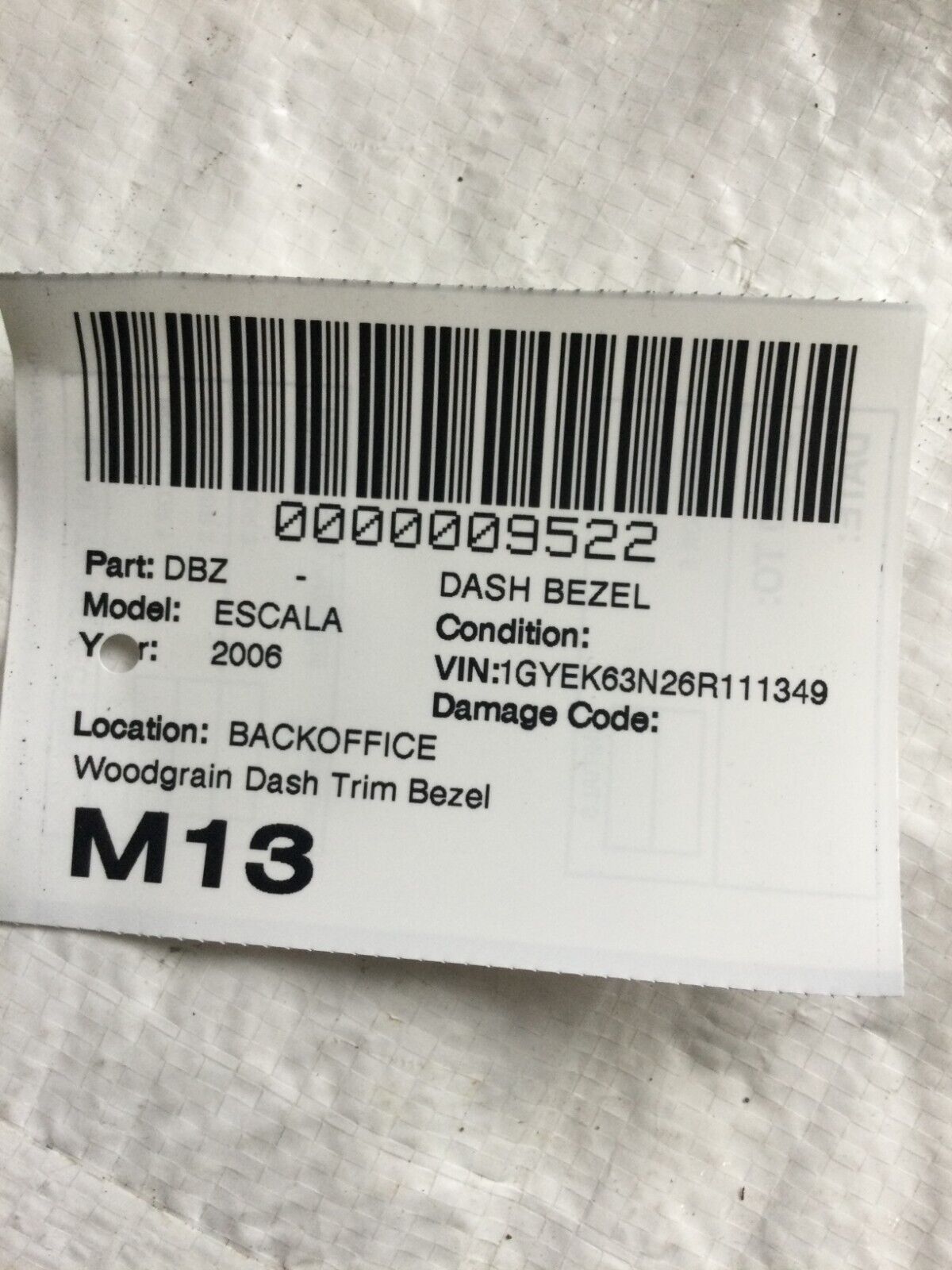 2003-2006 Cadillac Escalade Woodgrain Dash Trim Storage Bin Clock Bezel OEM