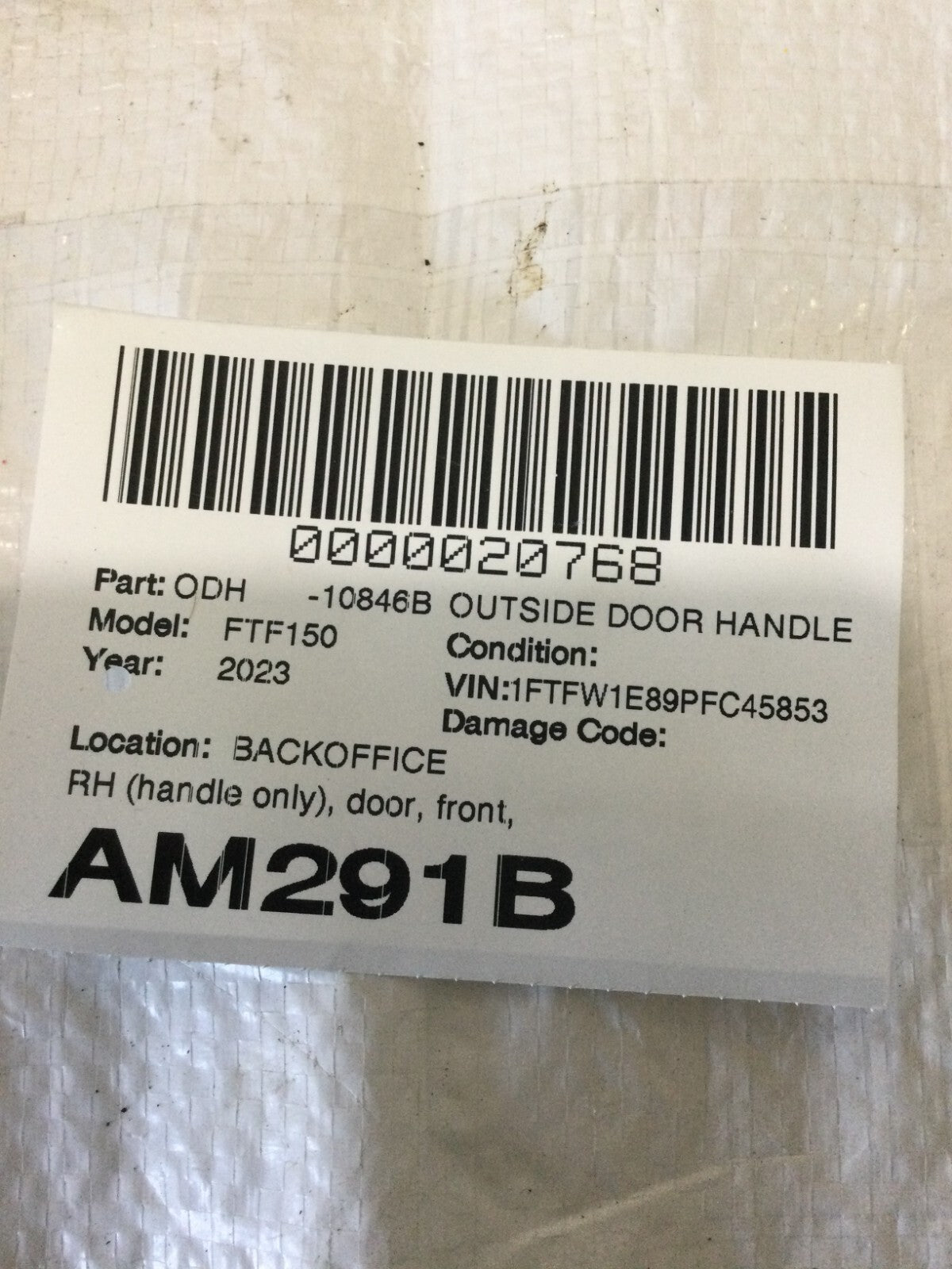 2023 Ford F-150 F150 Right Front Exterior Door Handle OEM 2021-2024