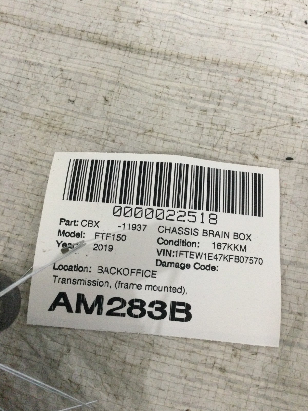 2019-2020 Ford F150 3.5L Transmission Control Module OEM JL3A-12B565-PB