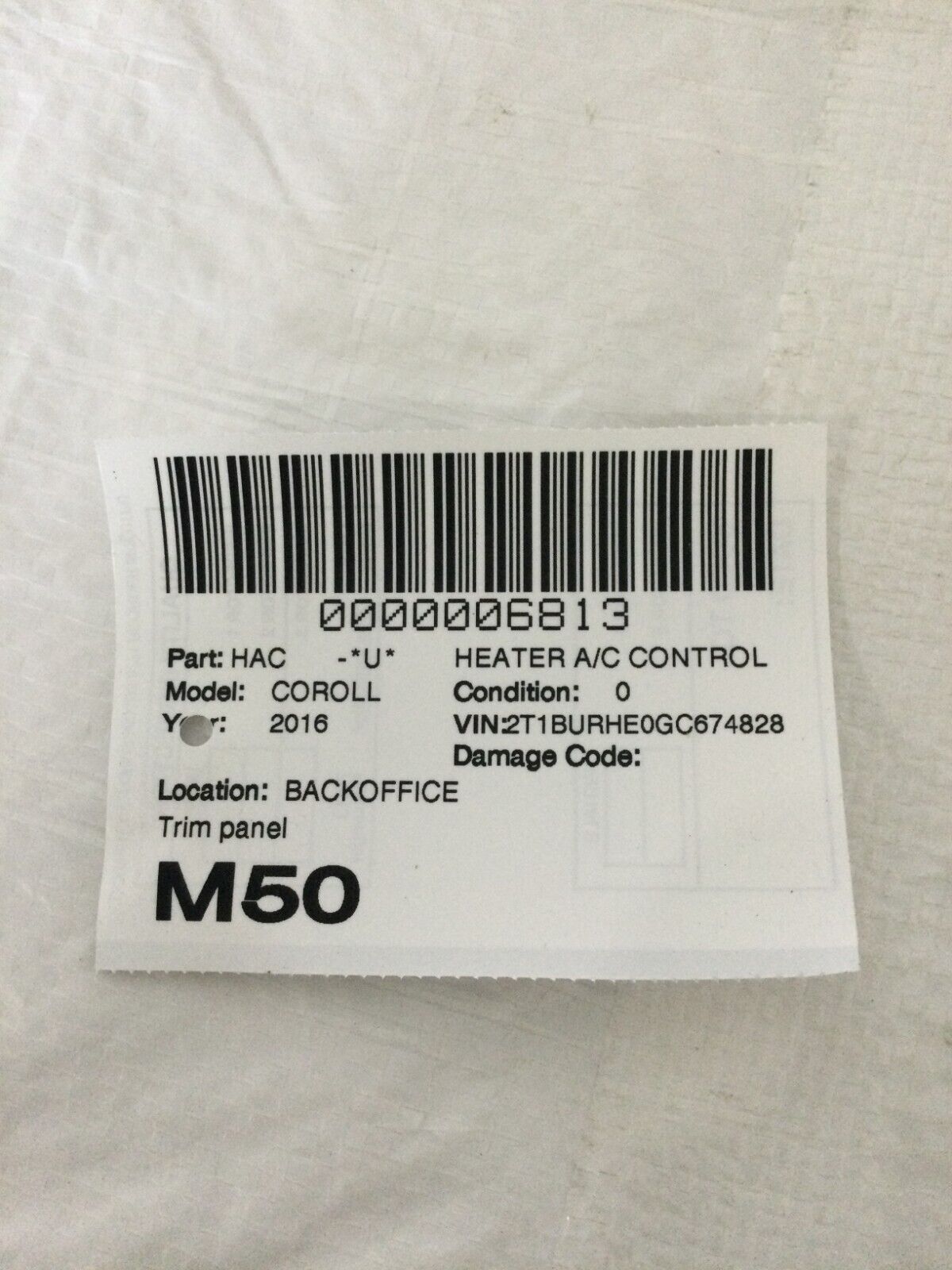 Toyota Corolla 2014-2016 Climate Temperature Control Bezel 55406-02470 OEM