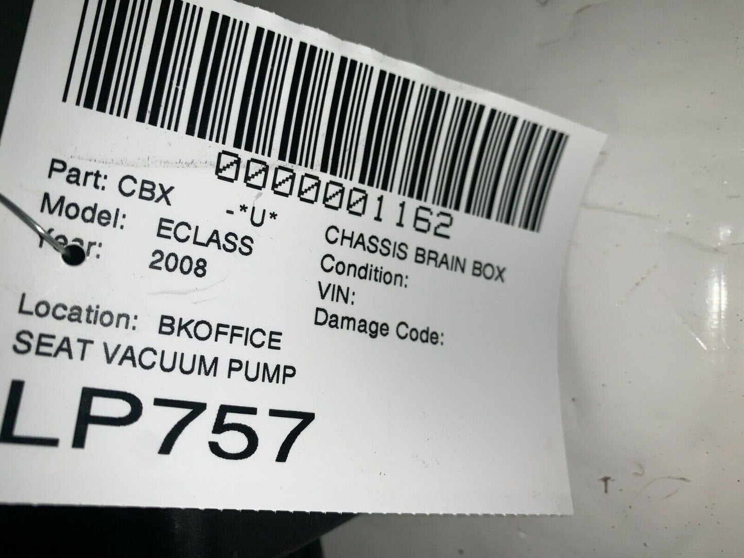 2006-2009 Mercedes Benz E-Class E320 E500 W211 Multi Contour Seat Vacuum Pump OE
