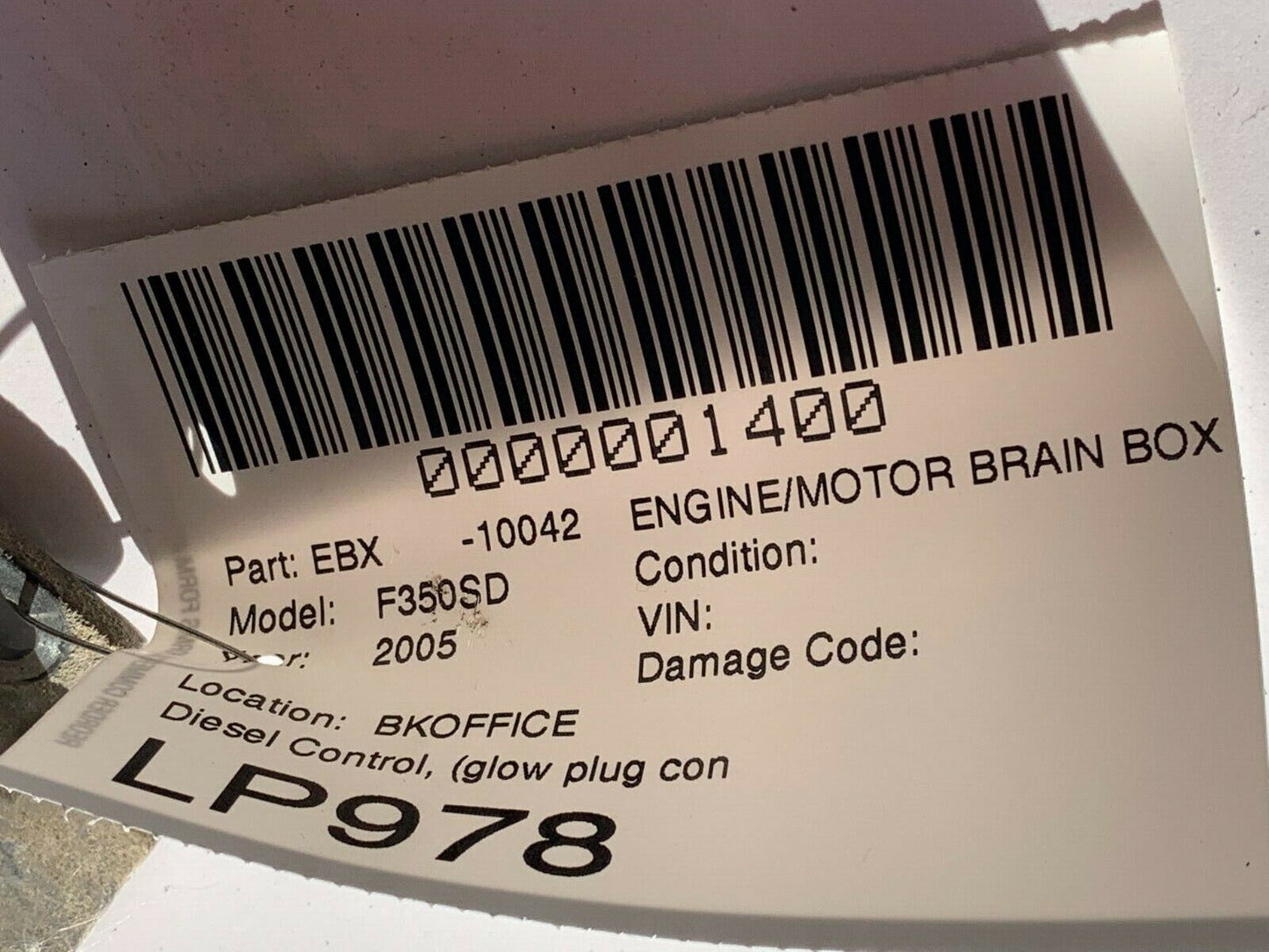 2003-2007 Ford F350SD 6.0 Diesel Engine Glow Plug Control Module 1828565C