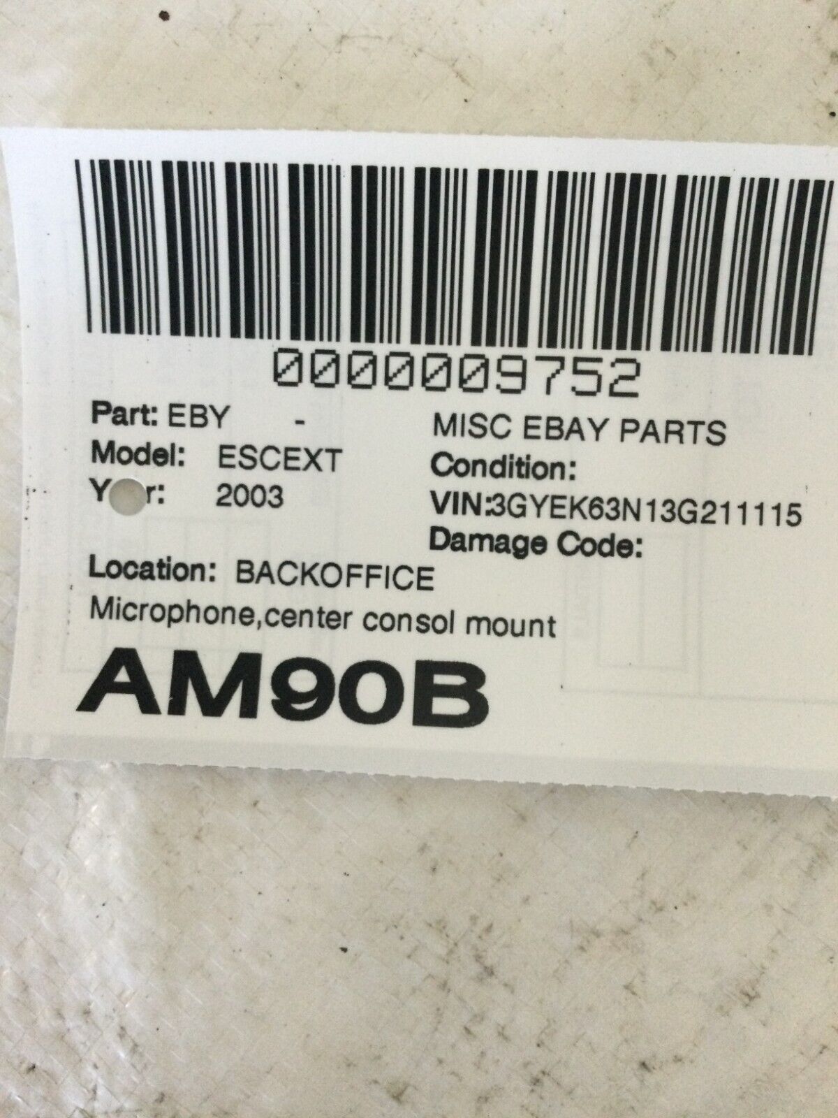 2003-2006 Cadillac Escalade EXT Microphone OEM 25705367