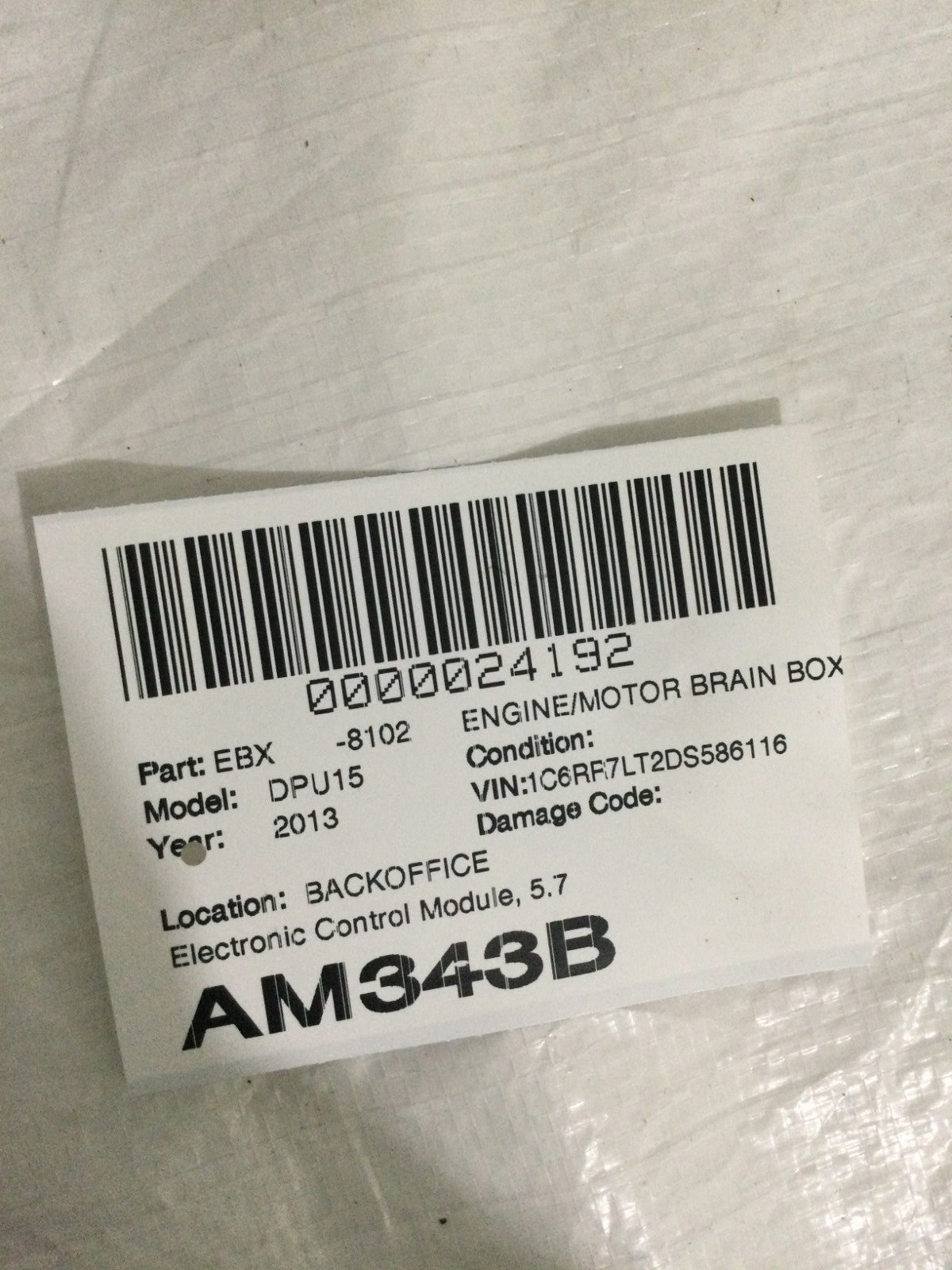2013 Dodge Ram 1500 5.7L ECM Engine Computer PCM ECU OEM 05150679AC