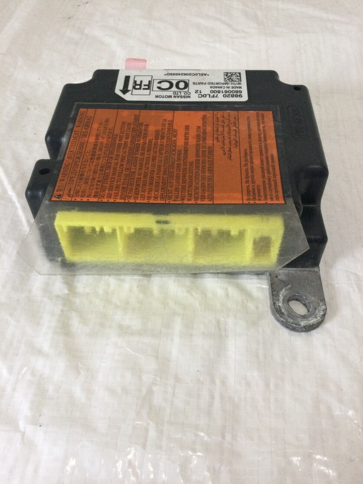 2020 Nissan Rogue SRS Control Module 98820 7FL0C OEM