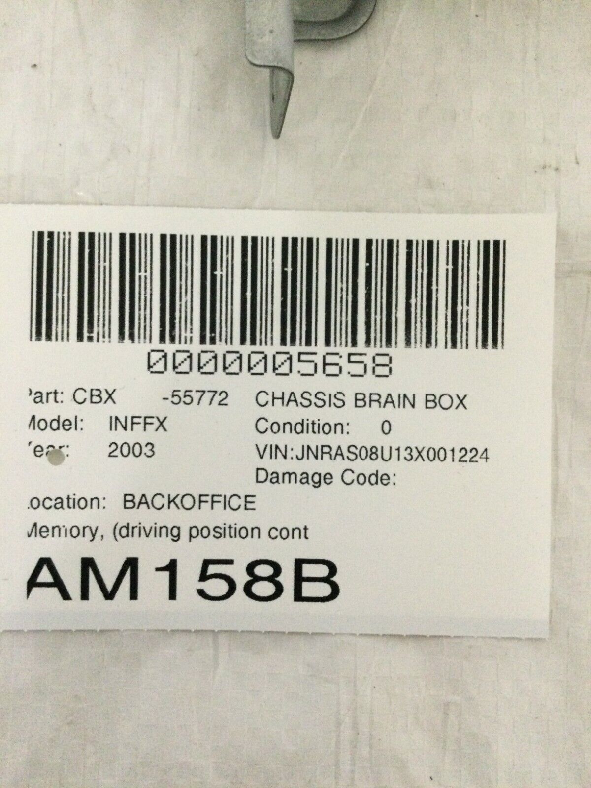 2003-2008 Infiniti FX35 Driving Position Control Module OEM 98800CG000