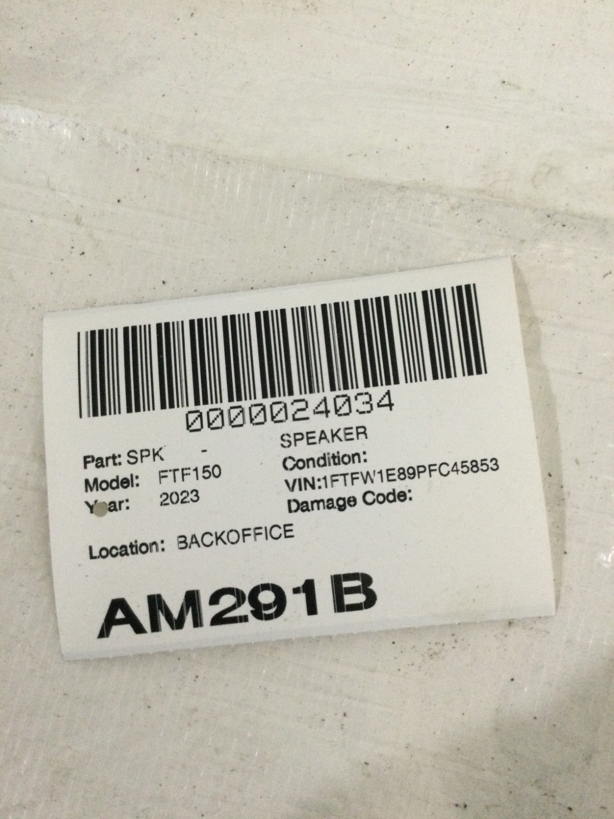 2023 Ford F-150 F150 Rear Left Or Right Door Speaker OEM MU5T-18808-GA