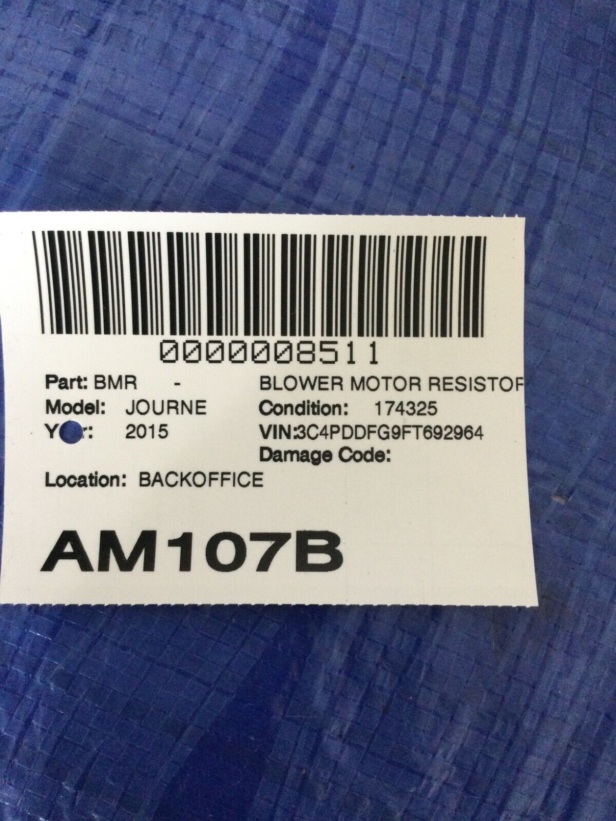 Blower Motor Resistor 2015 Dodge Journey 68078835AA 2012 2013 2014 2015