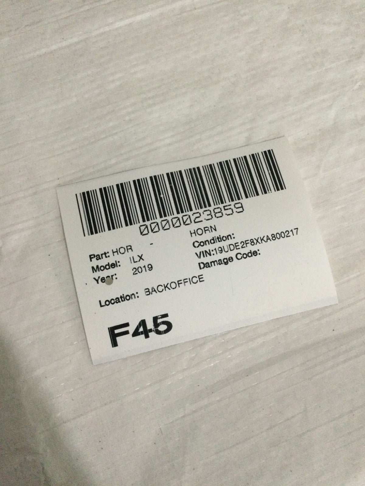 2019-2022 Acura ILX Right Left Side Horn Set OEM