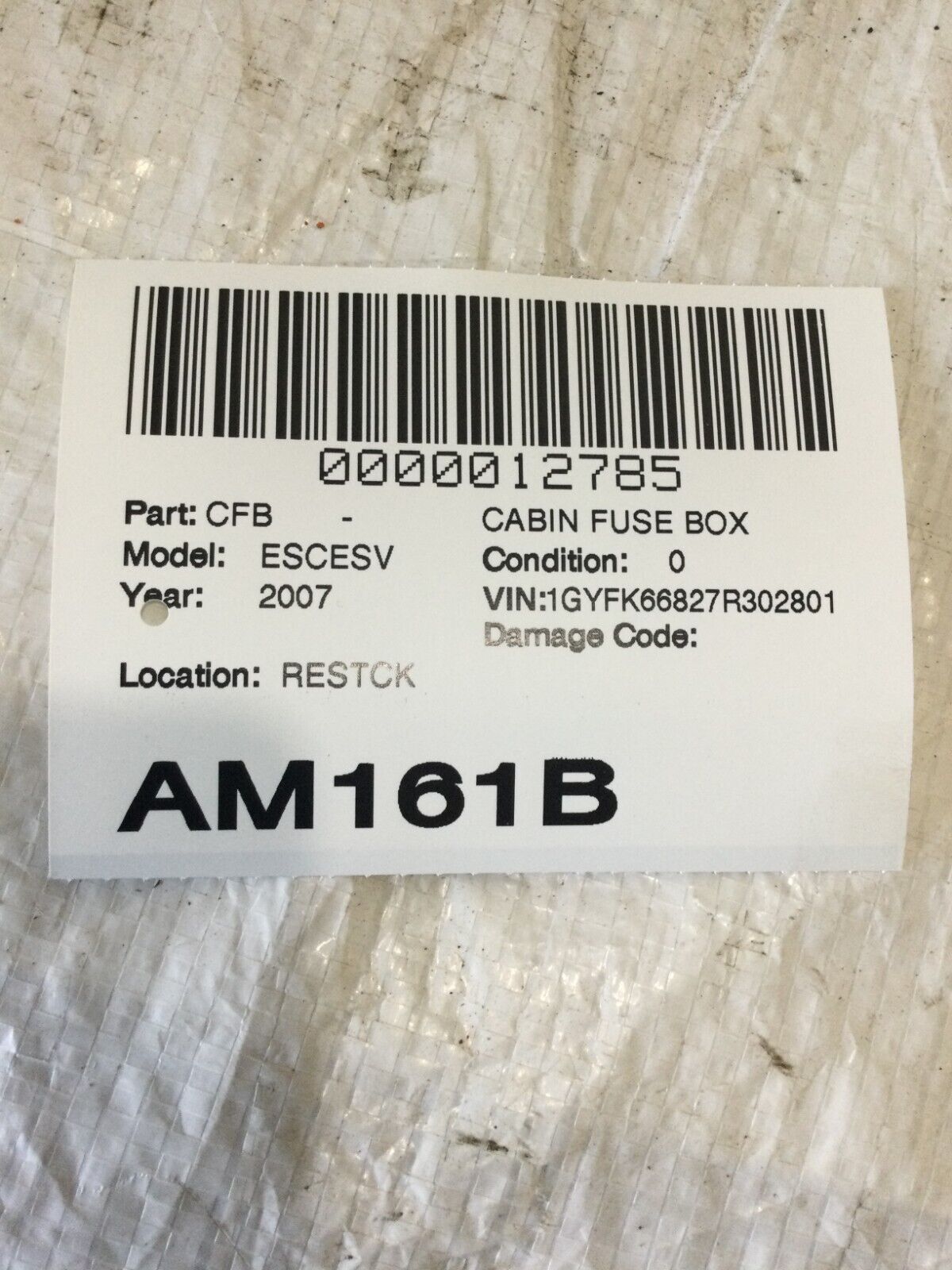 2007-2009 Cadillac Escalade ESV Cabin Fuse Box Junction Block OEM 15093837