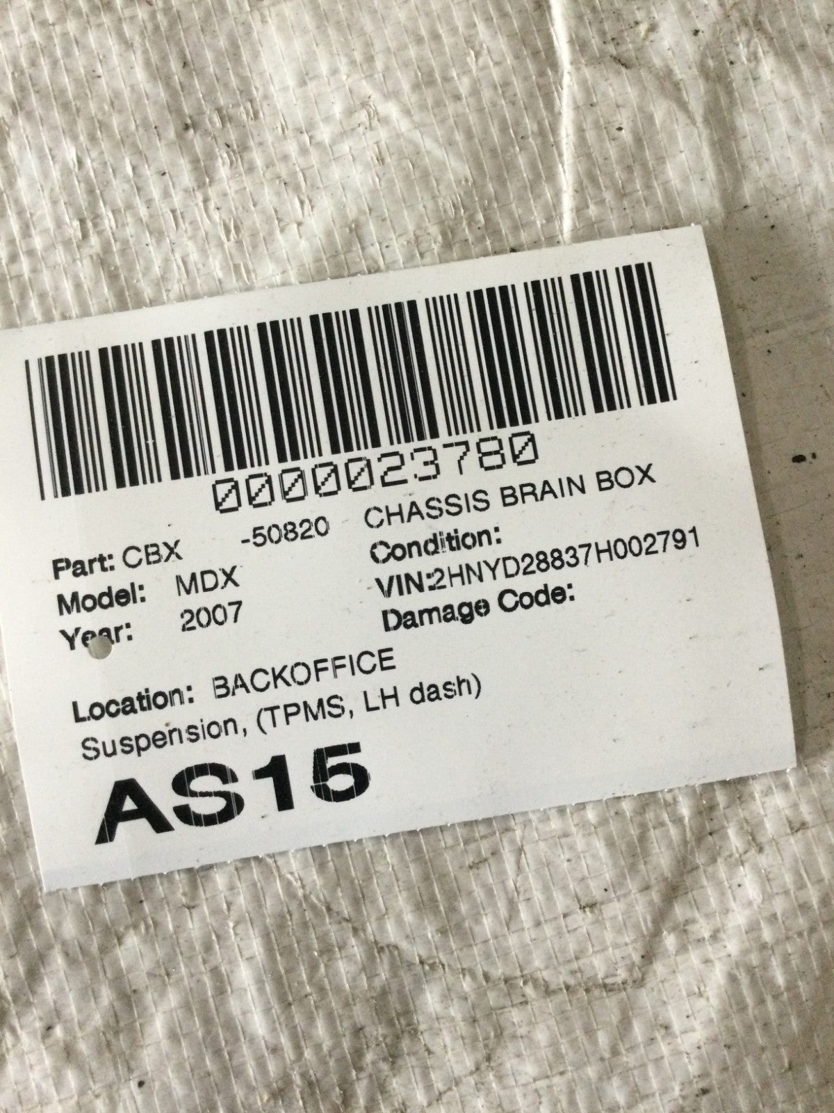 2007 Acura MDX Suspension Control Module OEM 39780-STX-A01-M1