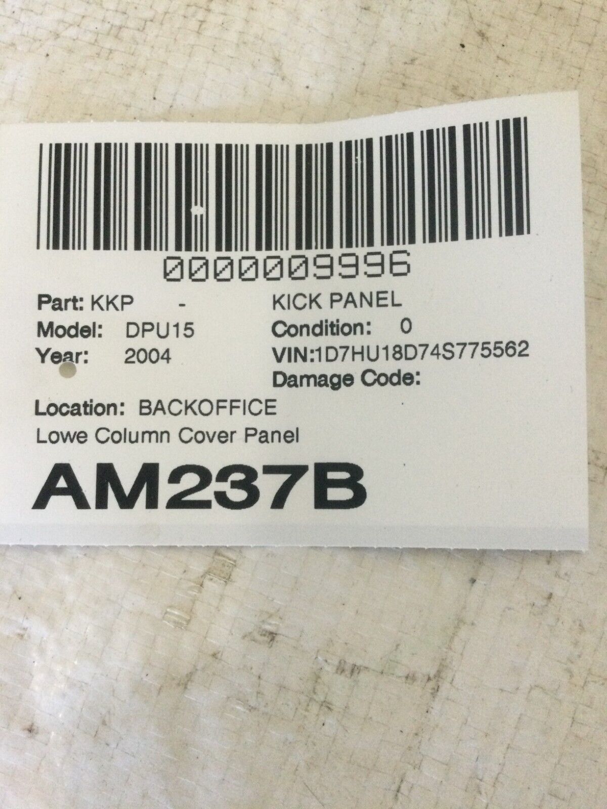 2002-2005 Dodge Ram 1500 Lower Knee Dash Trim Kick Panel Black OEM