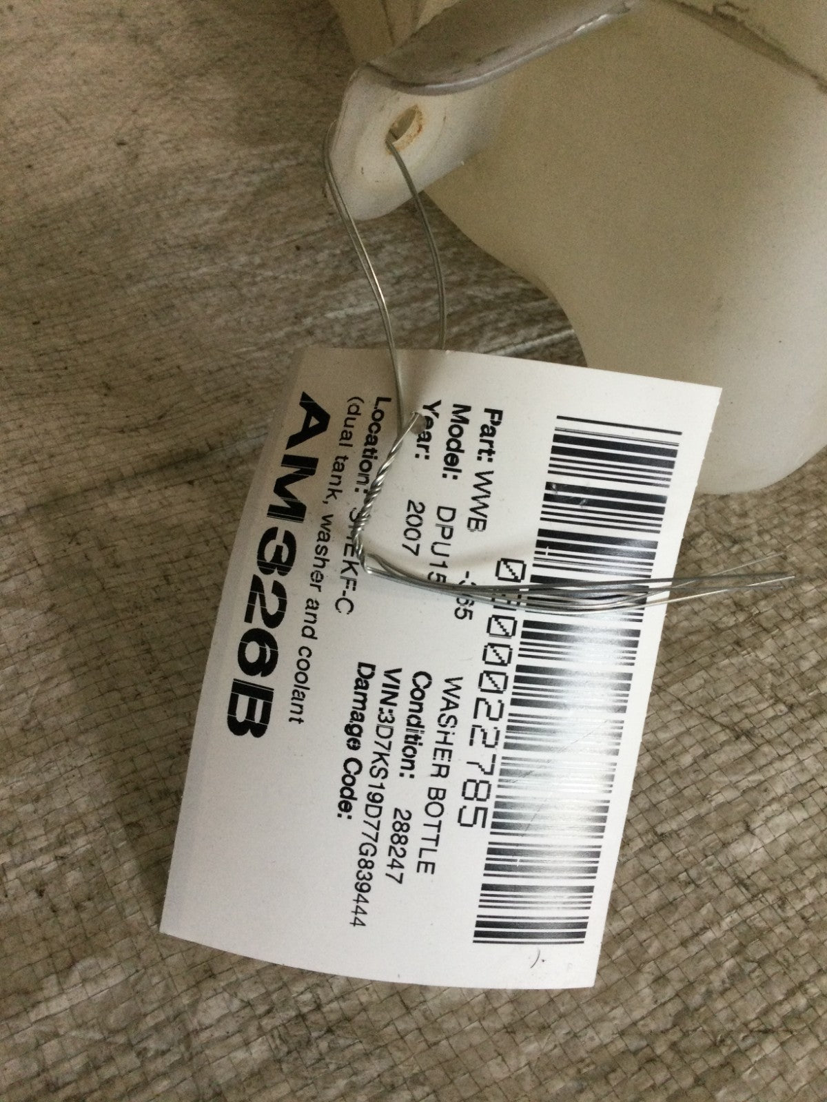 2007 Dodge Ram 1500 Windshield Washer Coolant Reservoir Bottle OEM