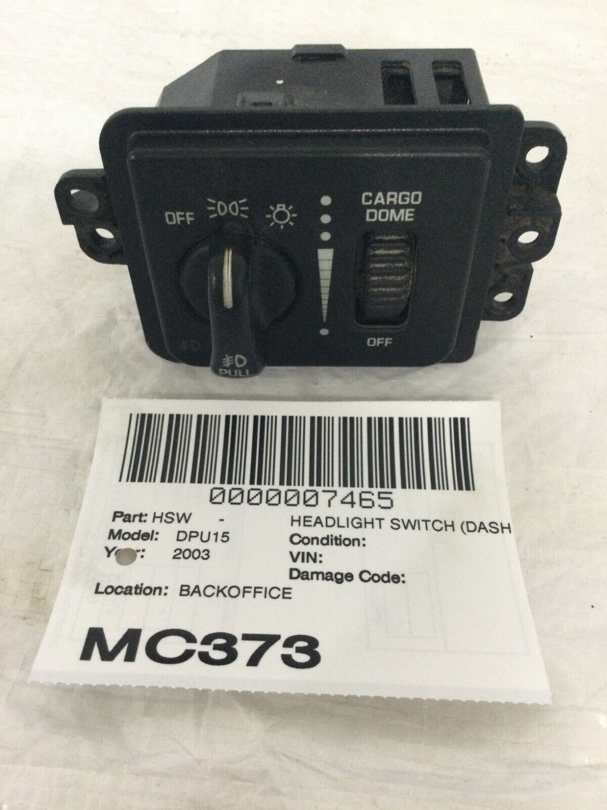 56045537AC 2002-2005 Dodge Ram 1500 Headlight Switch OEM