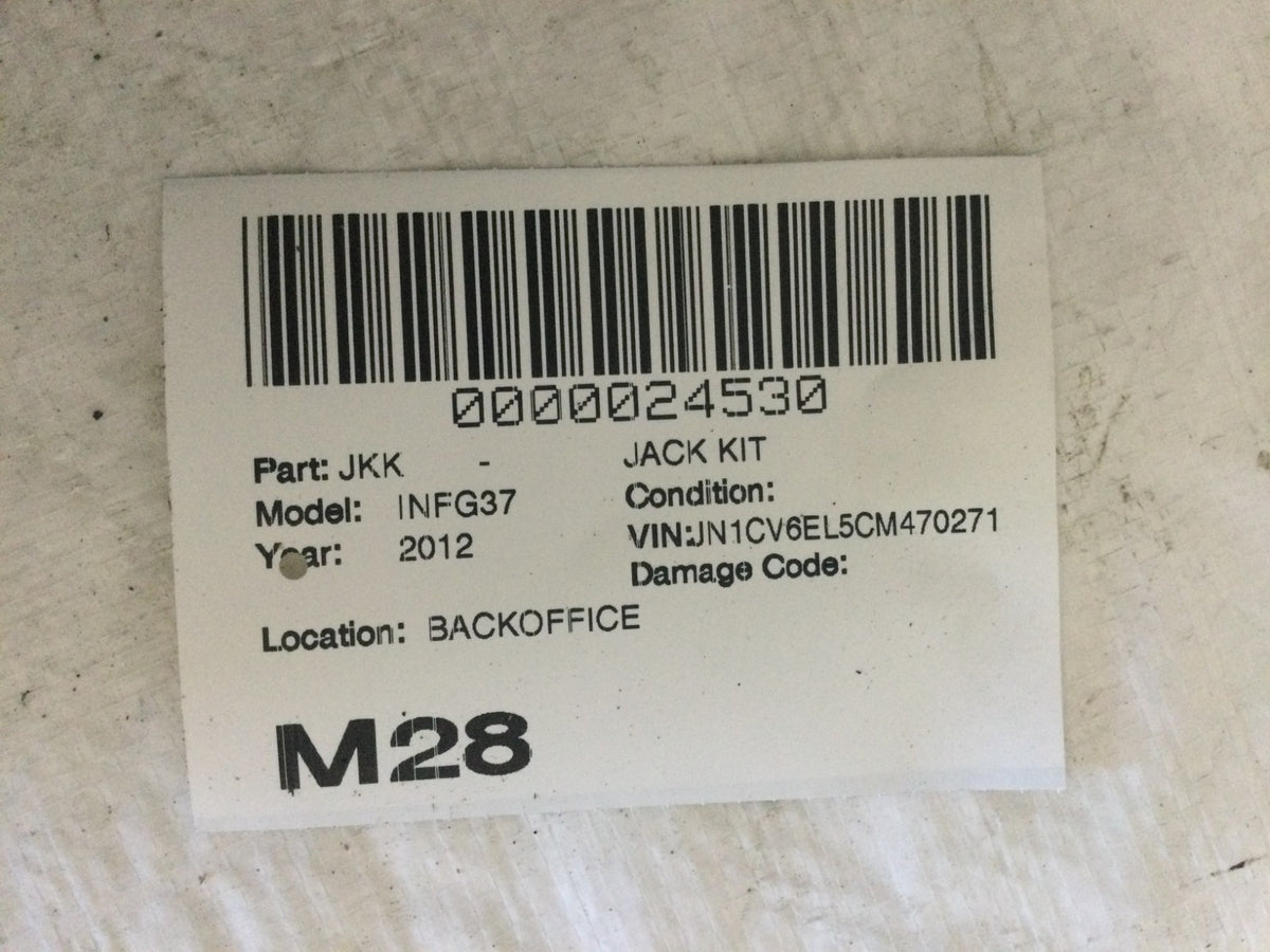 2012 Infiniti G37 Jack Tool Kit OEM