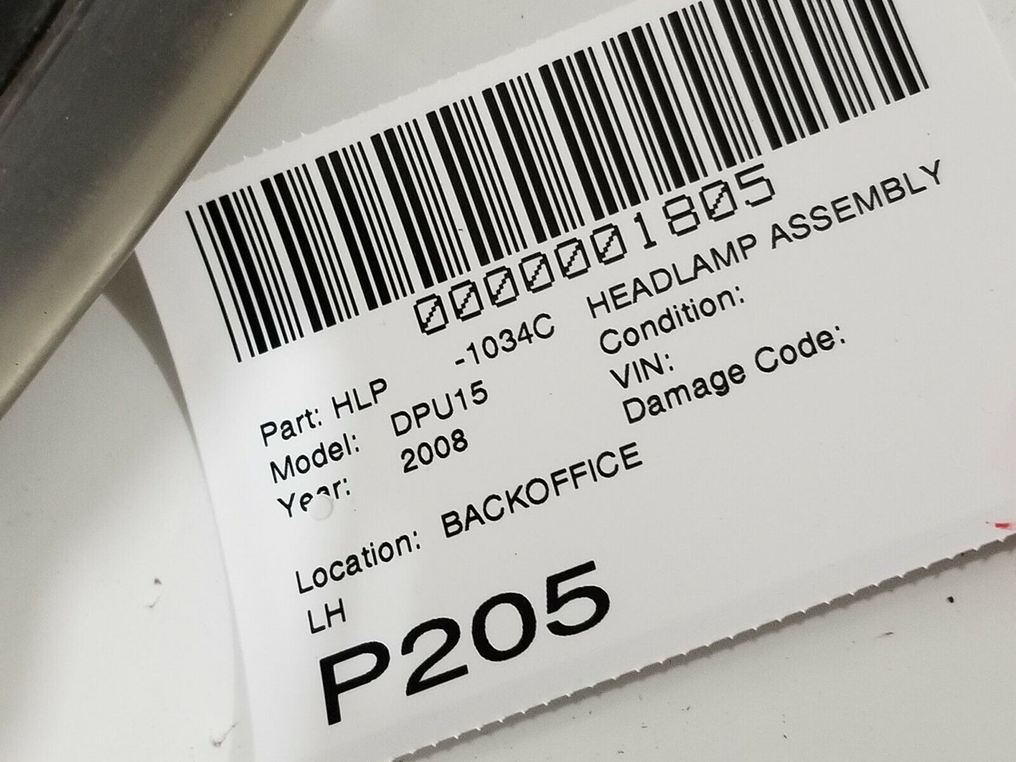 2002 2003 2004 2005 DODGE RAM 1500 2500 3500 Headlight Left Driver OEM