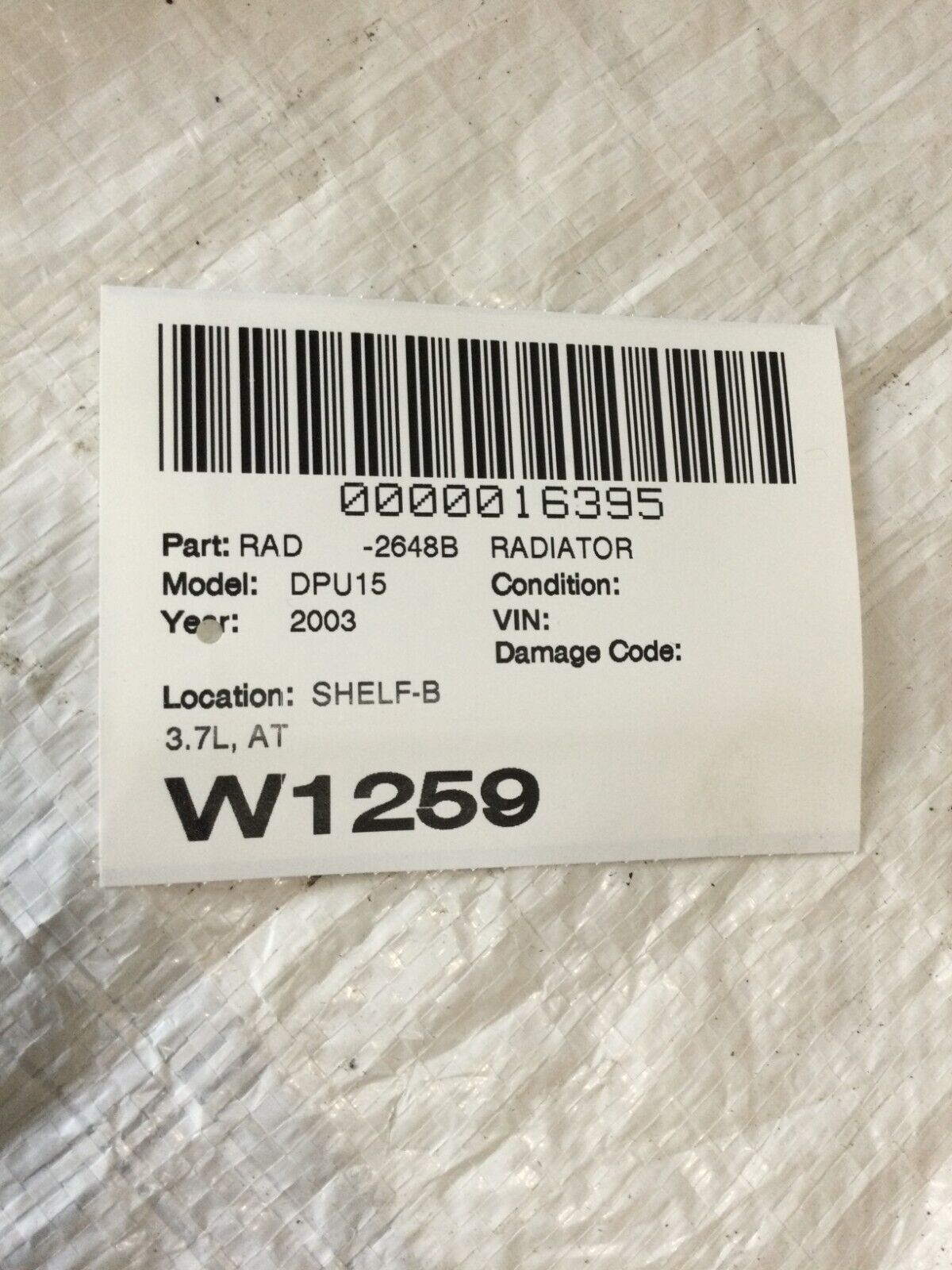 2003 Dodge Ram 1500 Radiator Assembly OEM