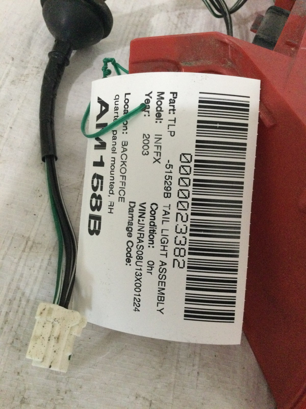 2003-2008 Infiniti FX35 Rear Right Passenger Tail Light OEM