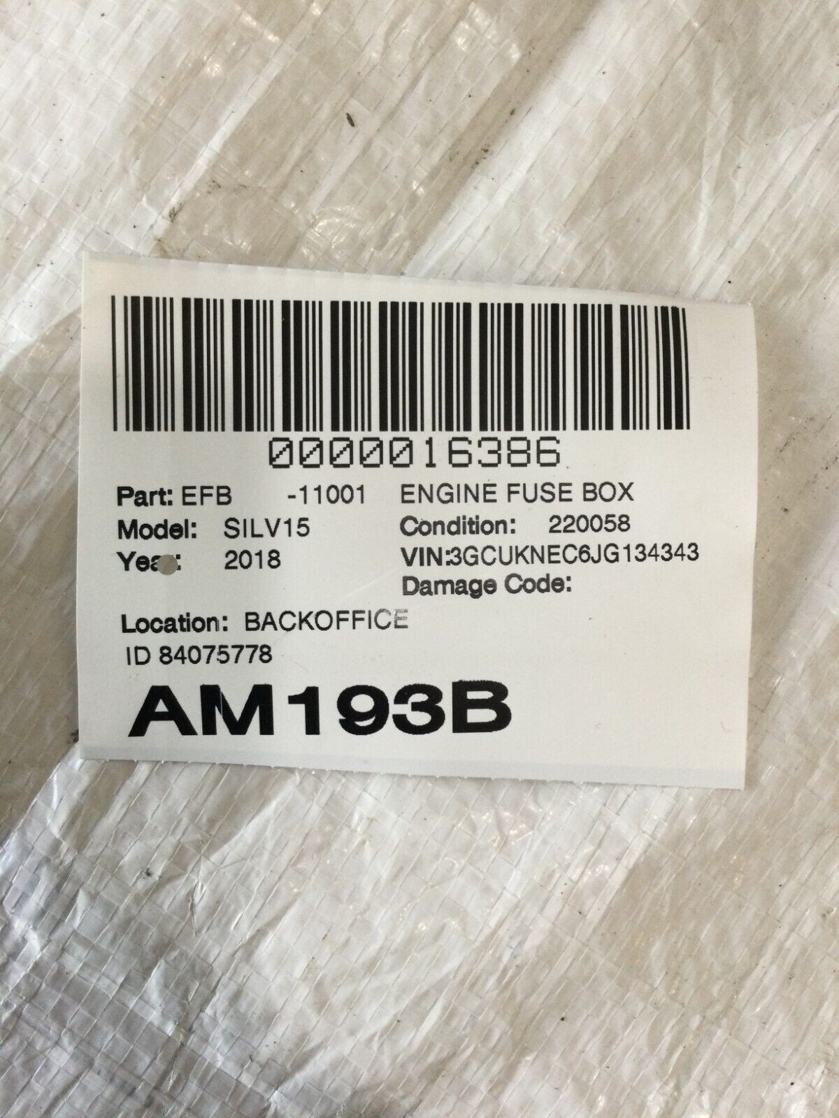 2018 Chevrolet Silverado 1500 Engine Fuse Box Bracket OEM