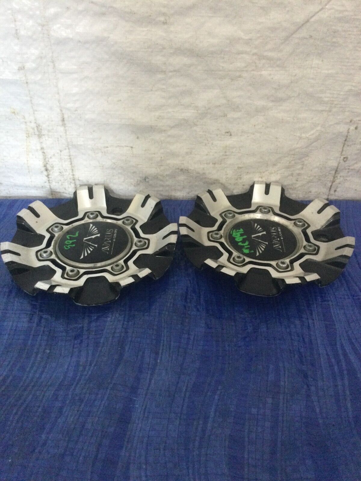 Avarus by Savini Chrome / Black Custom Wheel Center Cap M-355-2 (2 CAPS)