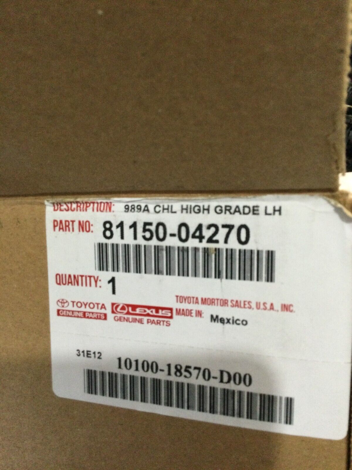 2022 Toyota Tacoma Headlight Head Light Driver Left LH Halogen OEM