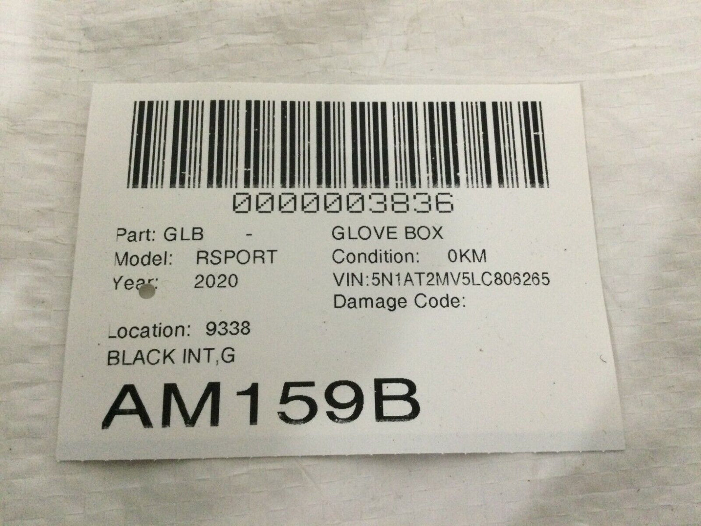 2020 Nissan Rogue Glove Box Assembly OEM 6851004BA0A/B