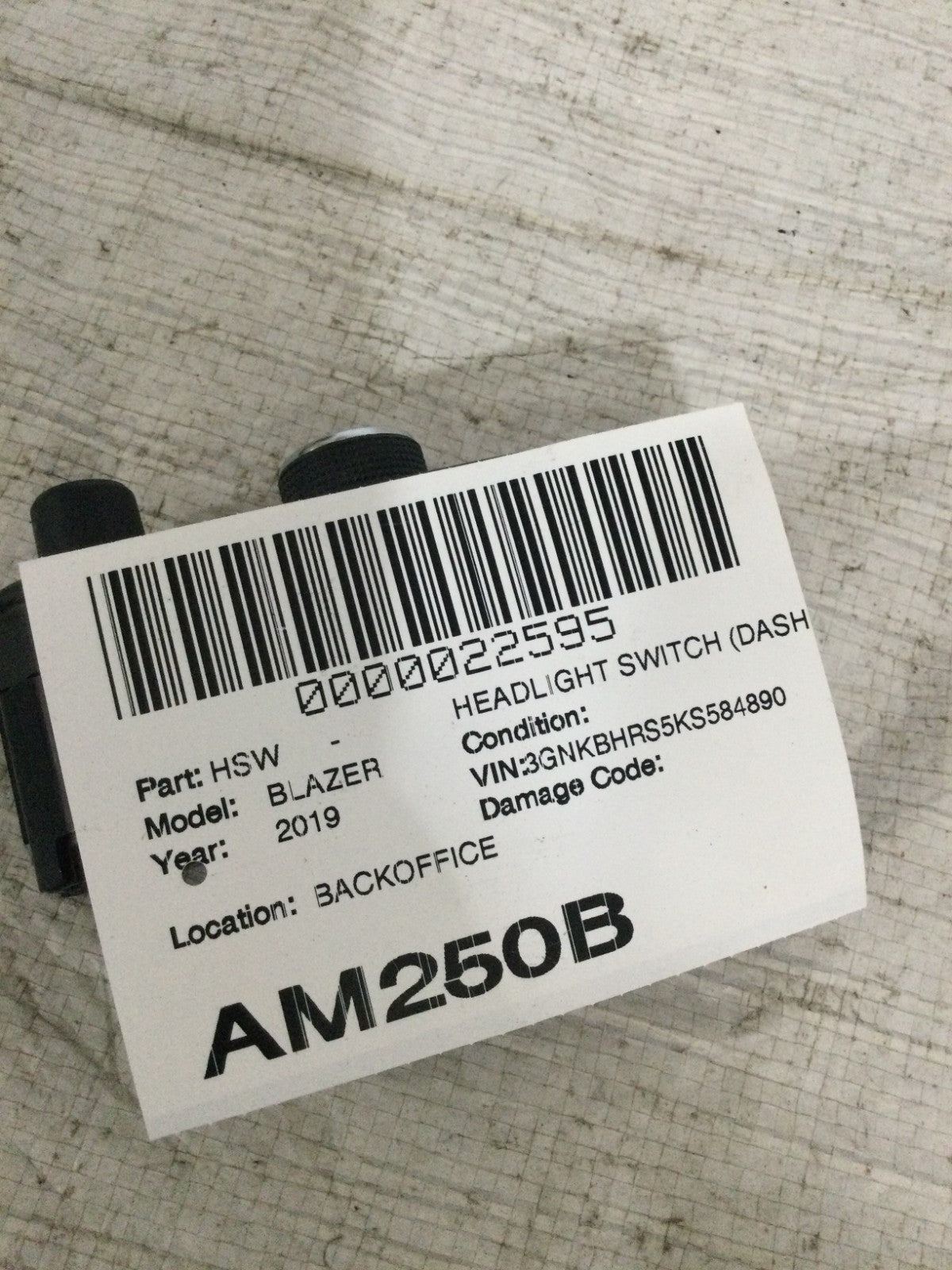 2019 Chevrolet Blazer Headlight Switch OEM