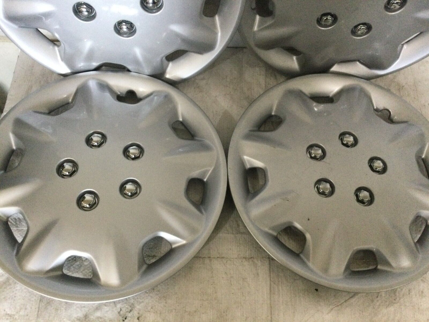 Aftermarket 15" Silver Hub Cap Wheel Cover 86218497 4 Piece Set