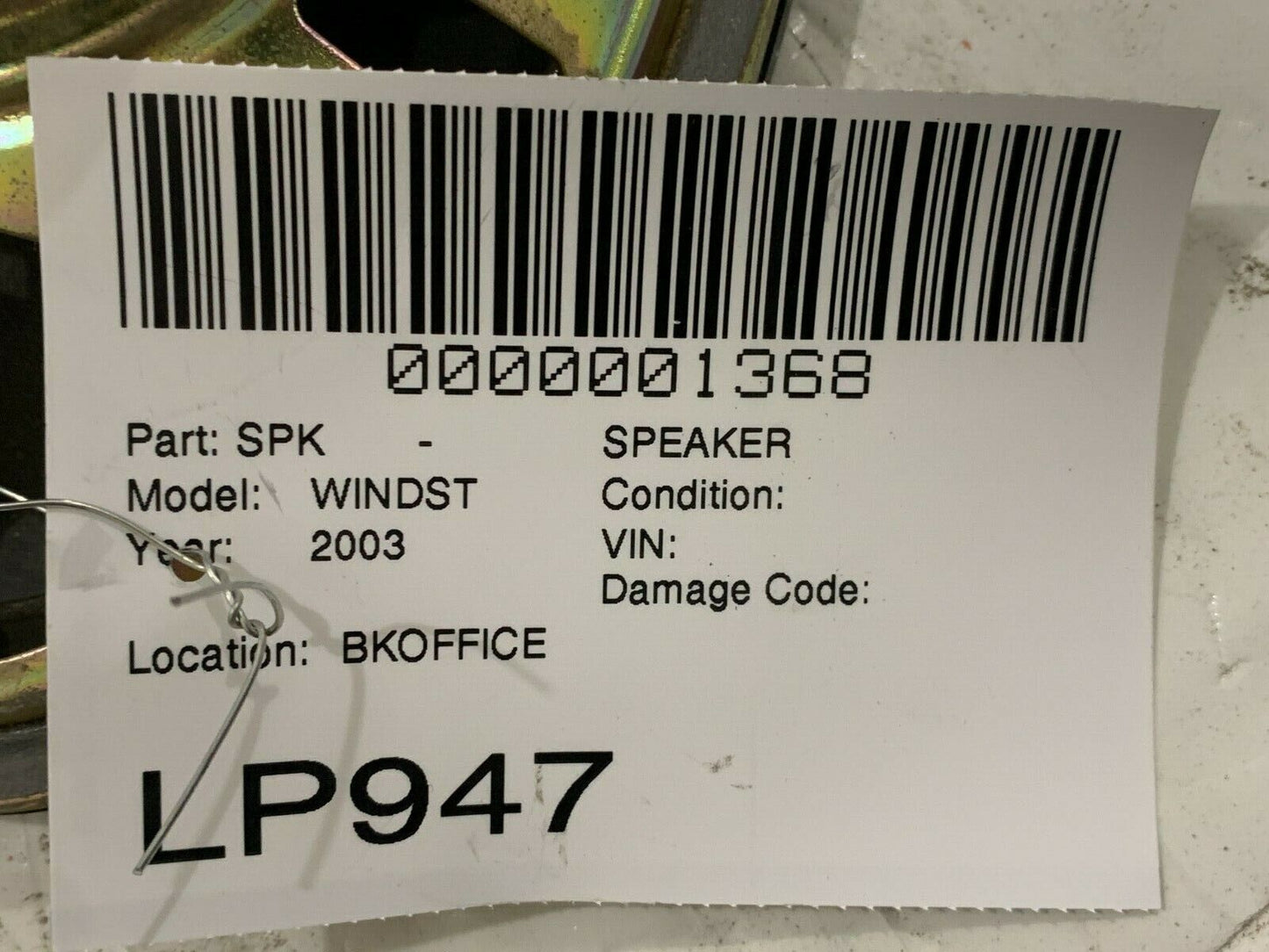 1997-2003 Ford Windstar F-250 Left Driver Front Door Speaker XF2F-18808-AC OEM