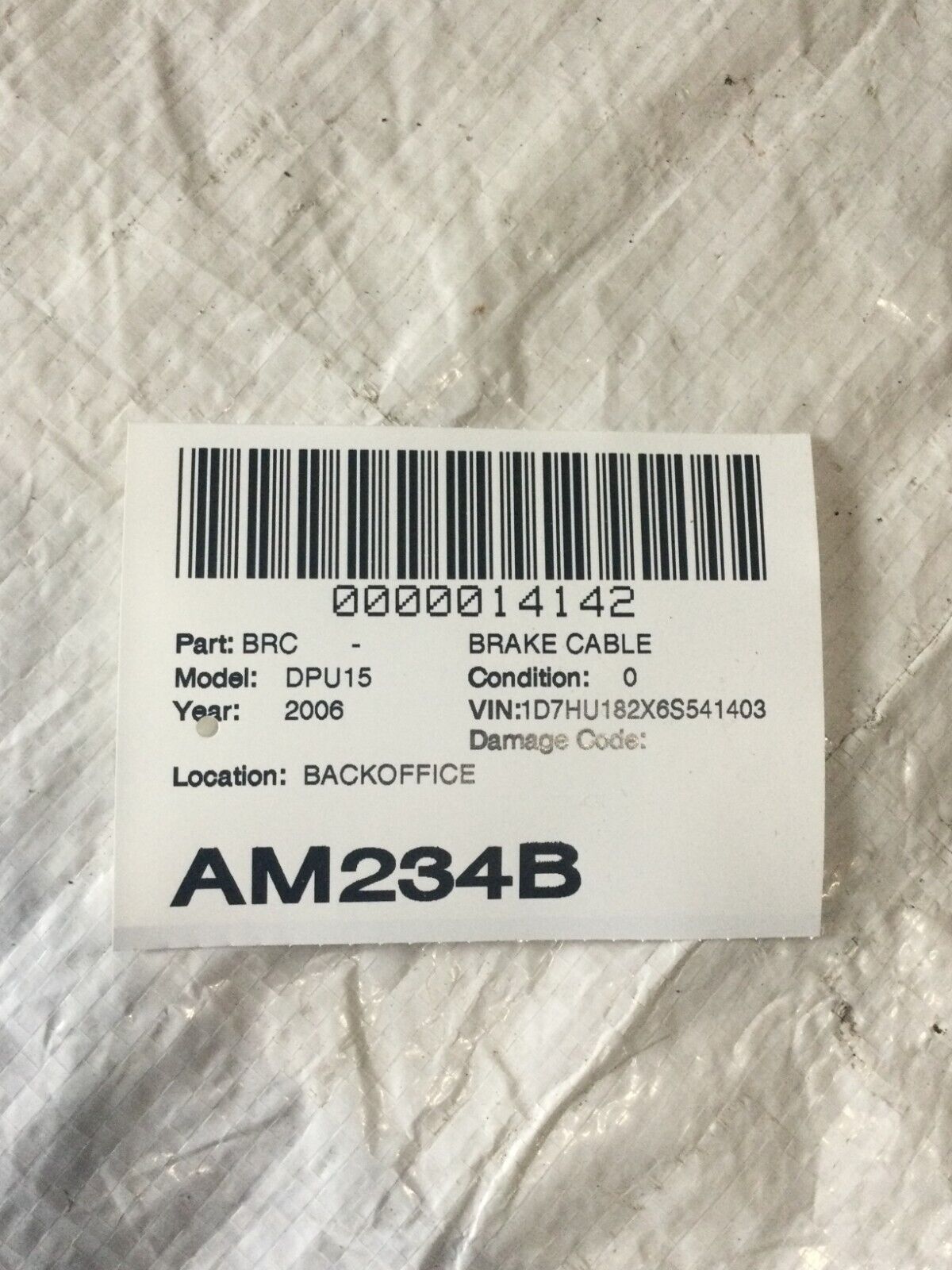 2006 Dodge Ram 1500 Emergency Parking Brake Pedal Assembly OEM
