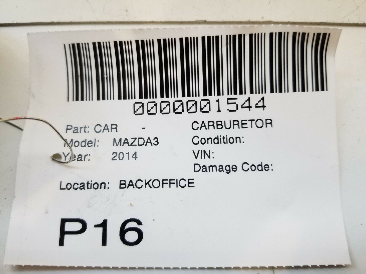 Mazda 3 2014 - 2018 Throttle Body Valve Assembly 2.0L OEM