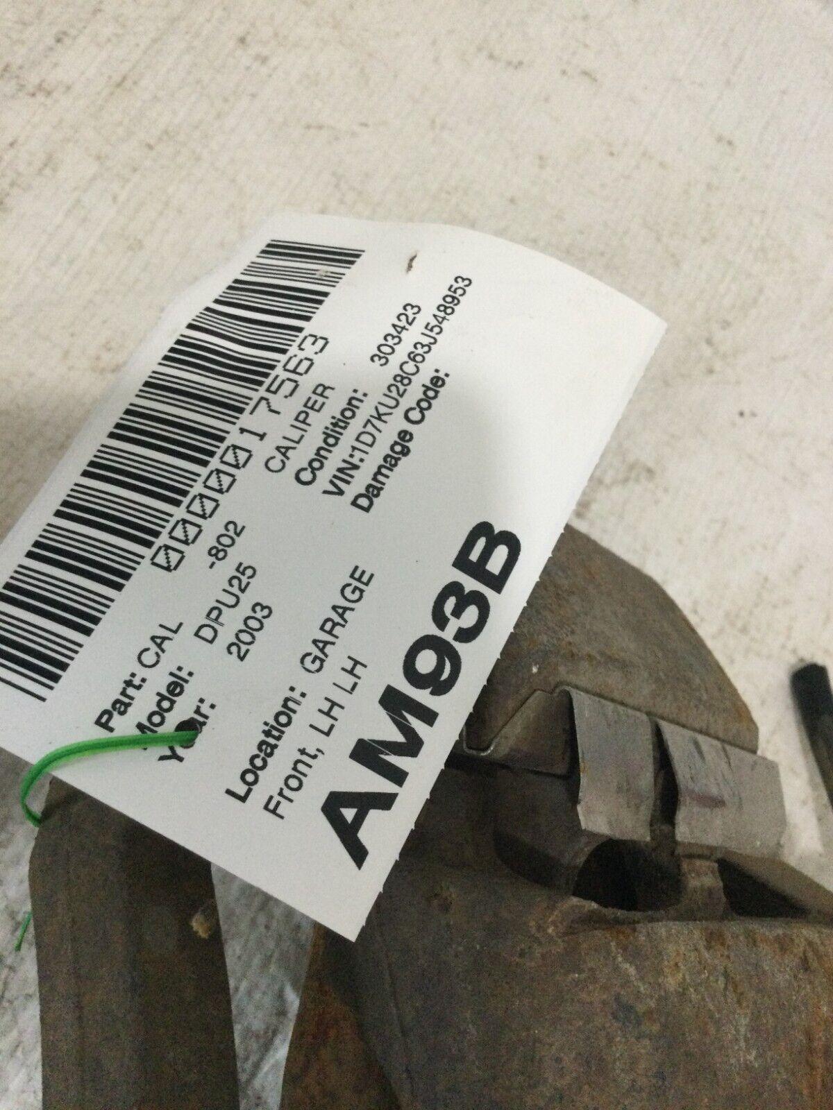 2003 Dodge Ram 2500 Front Left Side Brake Caliper OEM