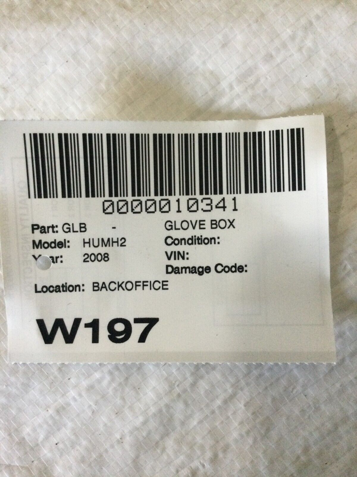 25965507 Glove Box Door Ebony/Black OEM 2008-2009 Hummer H2