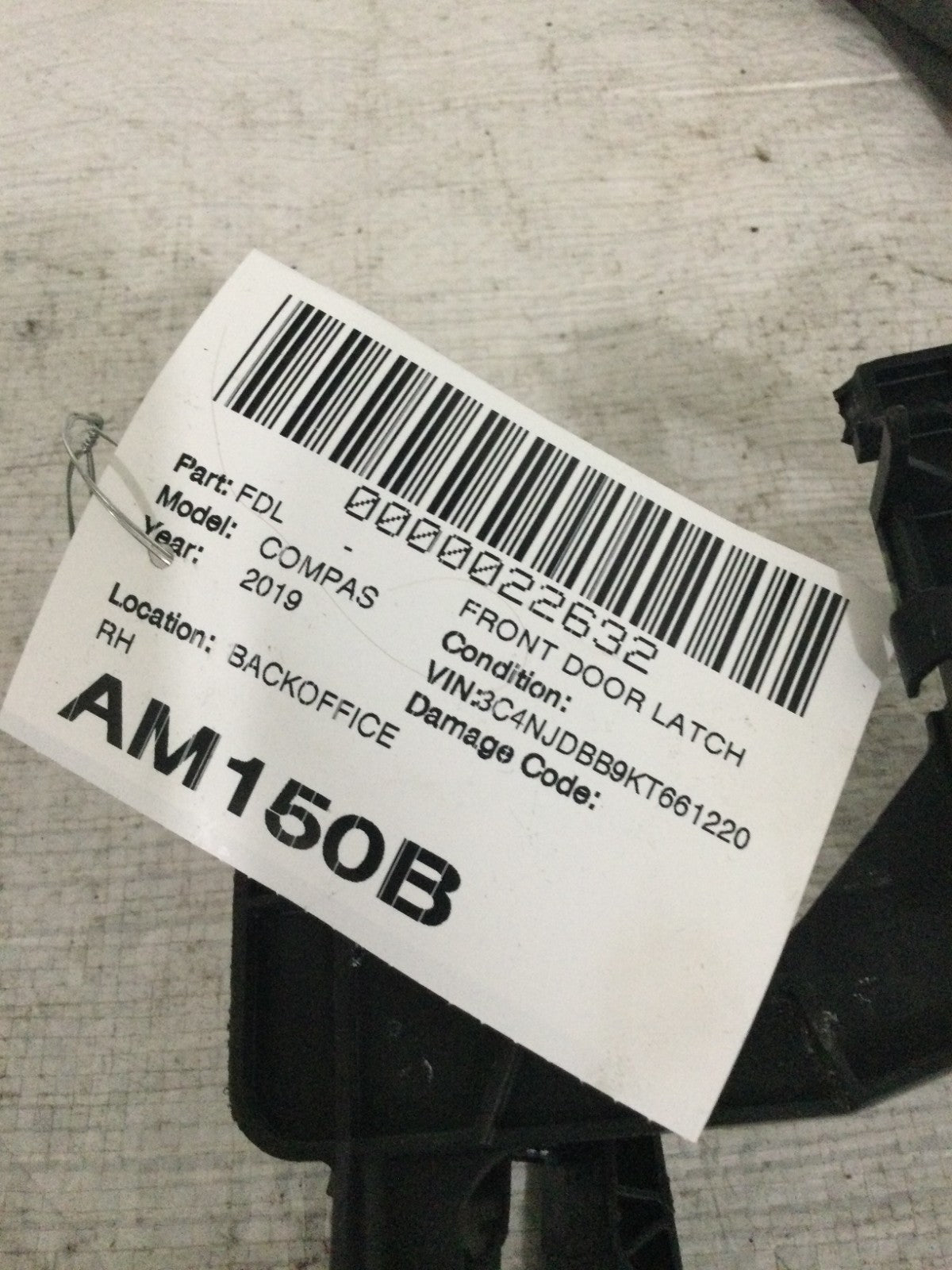 2019 Jeep Compass Front Right Side Door Lock Latch Actuator OEM 04589916AF