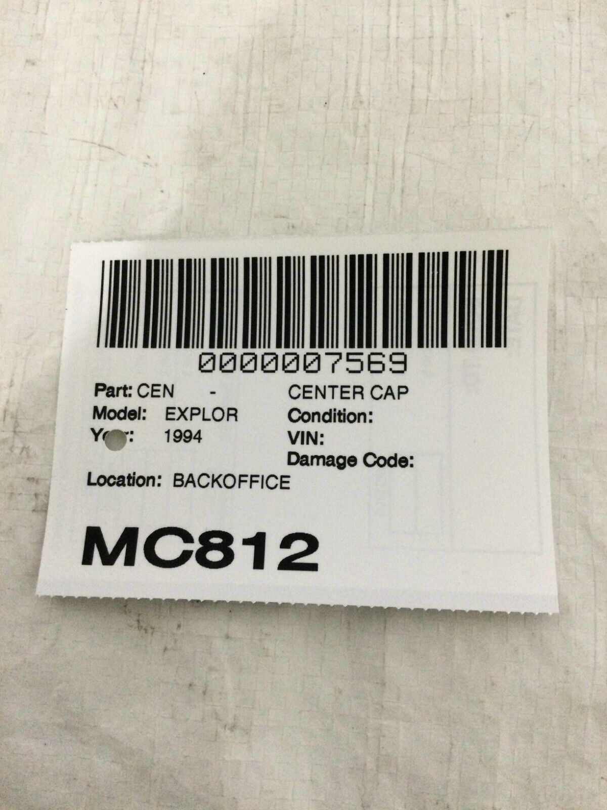 1991-1994 Ford Explorer Wheel Center Cap OEM