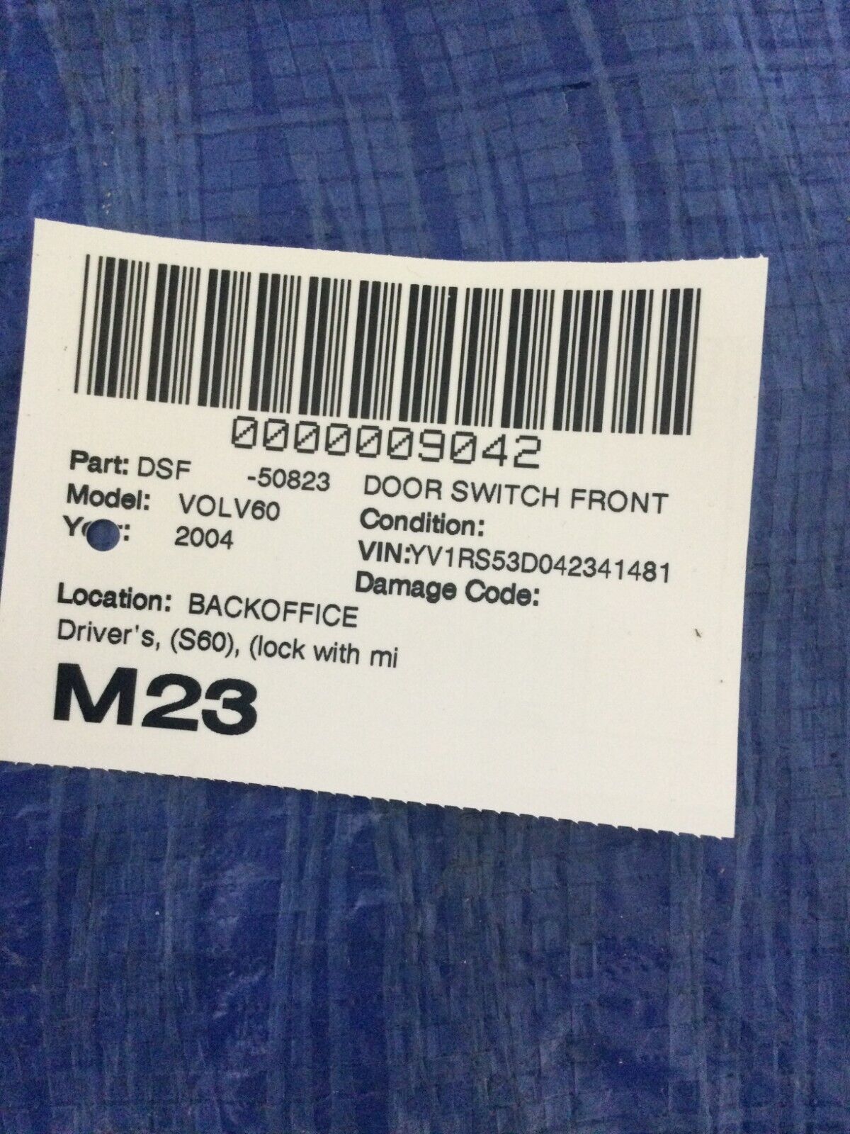 2004 Volvo S60 Front Left Driver Master Power Window Switch OEM 30658146