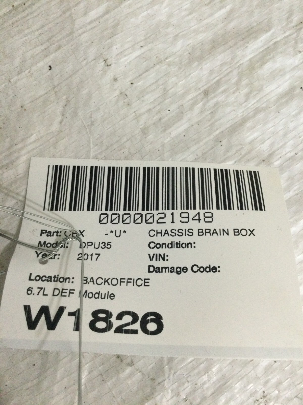 2017 Dodge Ram 3500 6.7L Diesel Exhaust Fluid Module 68313041AB OEM