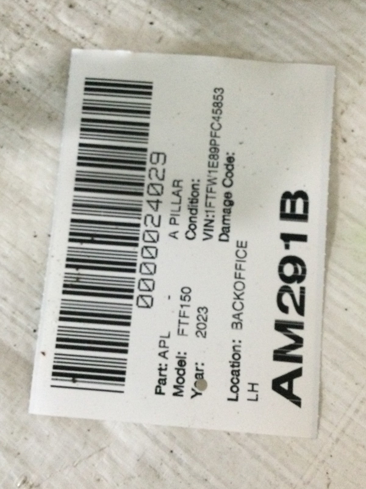 2023 Ford F-150 F150 Front Left Windshield A Pillar Trim OEM ML3B-15025A83-BFW