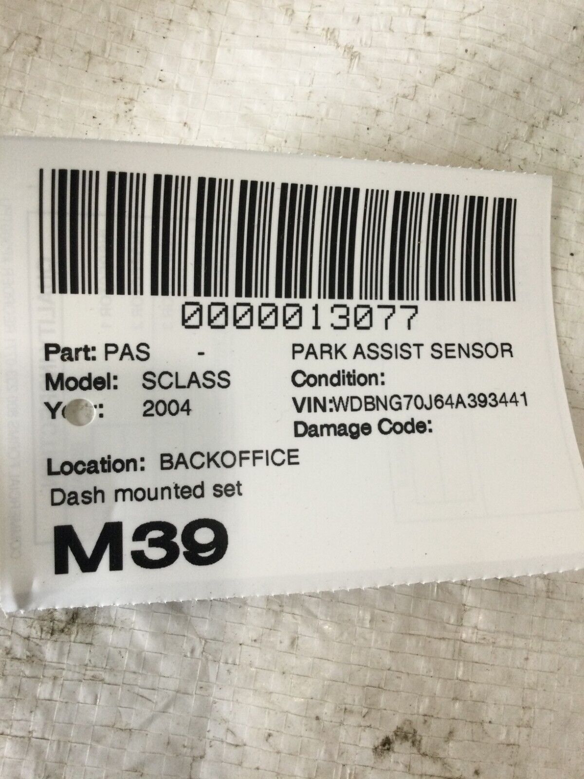 2004 Mercedes Benz S430 Dash Sensor Display Screen Set OEM