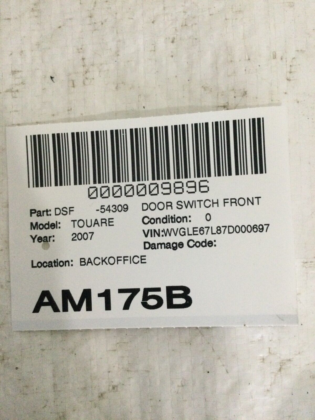 2004-2010 Volkswagen Touareg Front Left Master Power Window Switch 7L6959857A OE