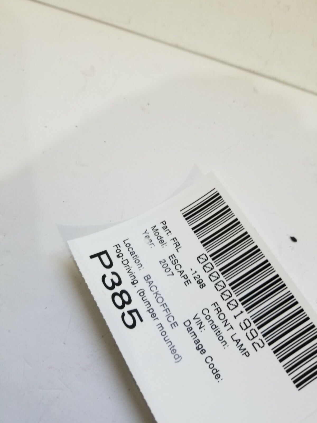2007-2010 Ford Escape Front Right Passenger Side Fog Light Lamp OEM