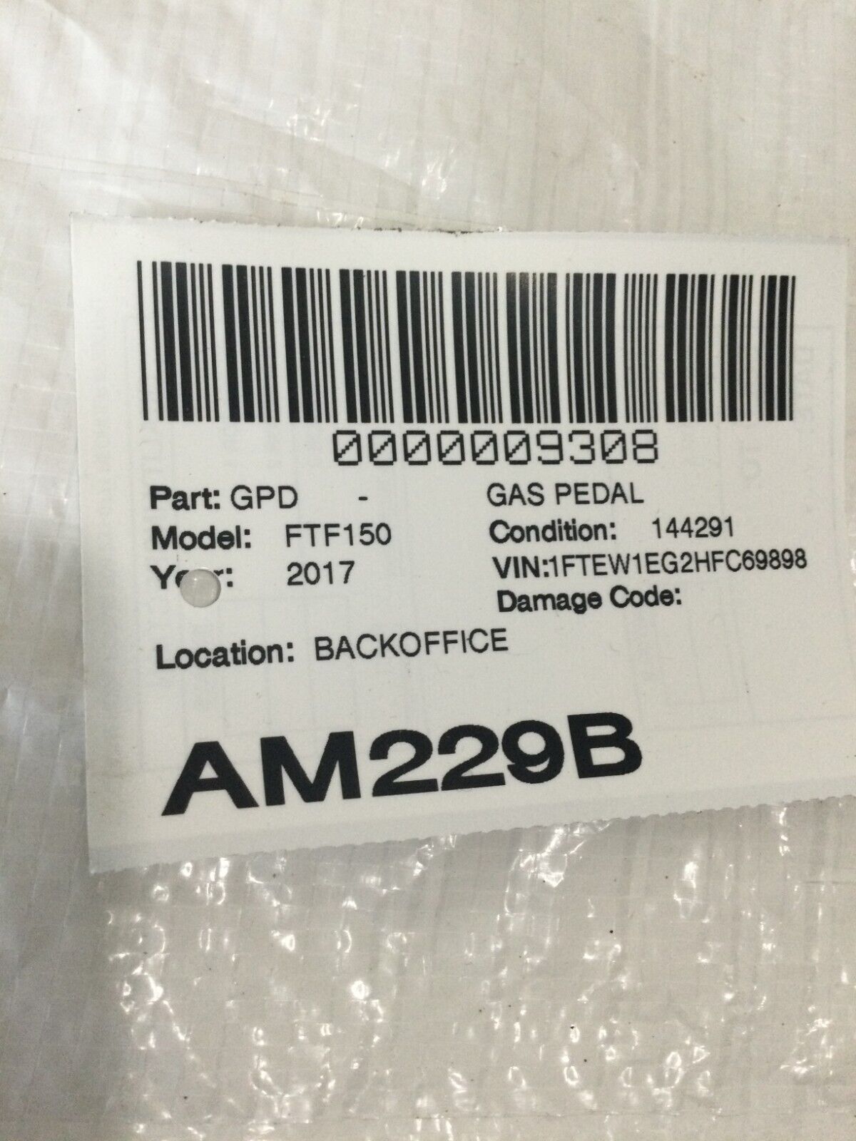 2017 Ford F-150 F150 Accelerator Gas Pedal OEM