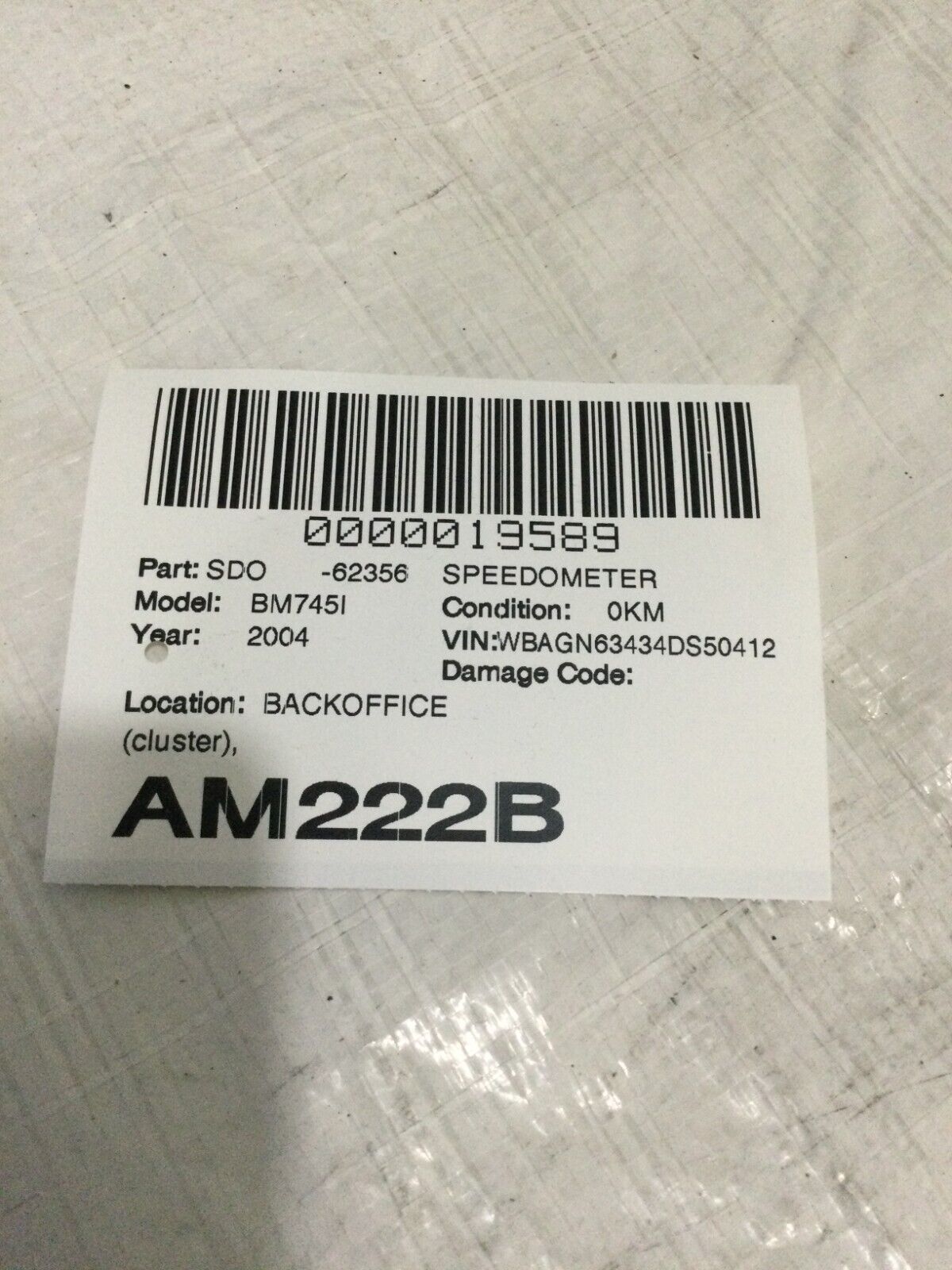 2004 BMW 745I Speedometer Gauges Instrument Cluster KPH 6942478 OEM