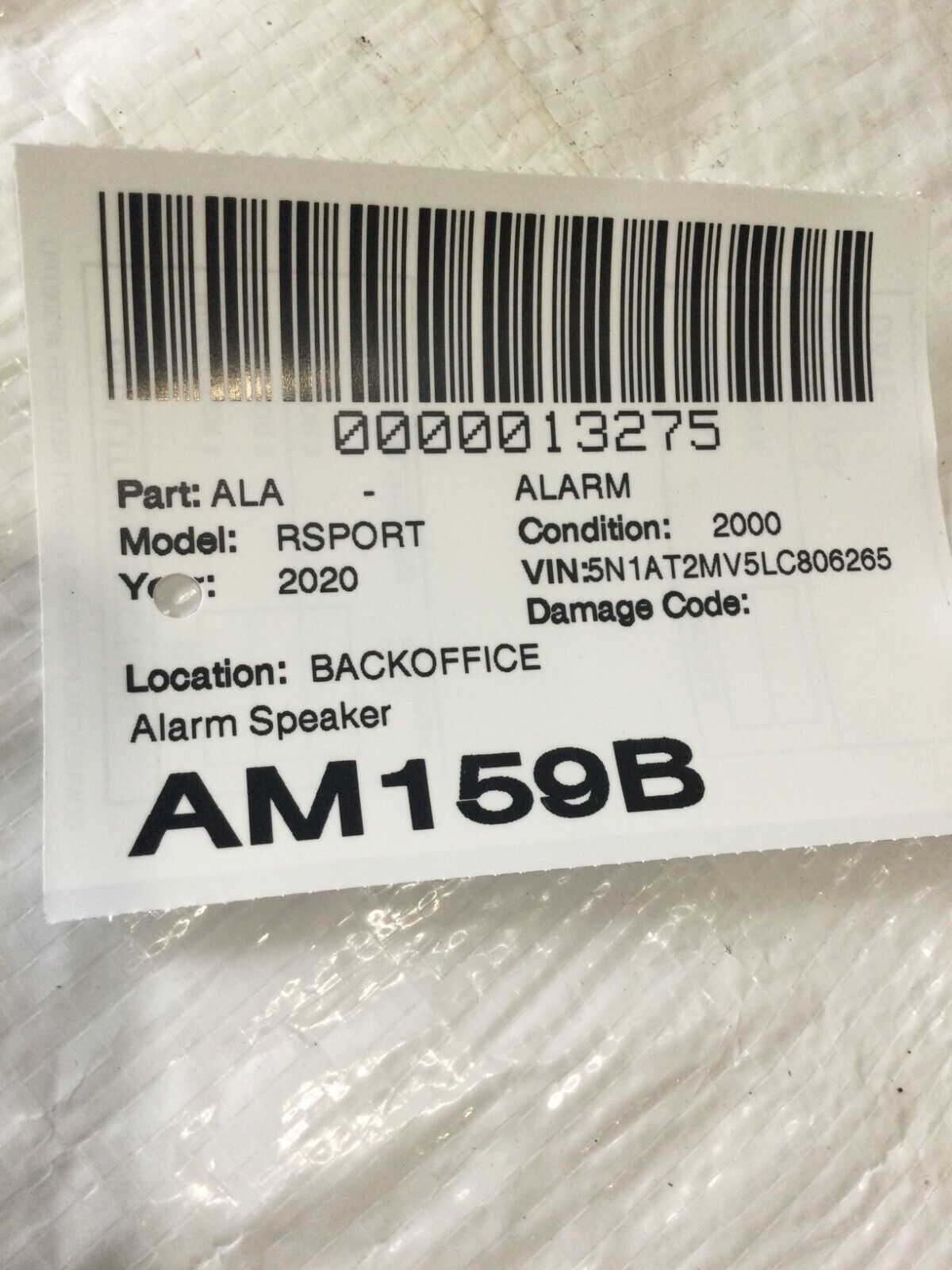 2020 Nissan Rogue Instrument Panel Speaker 284P35SK0A OEM