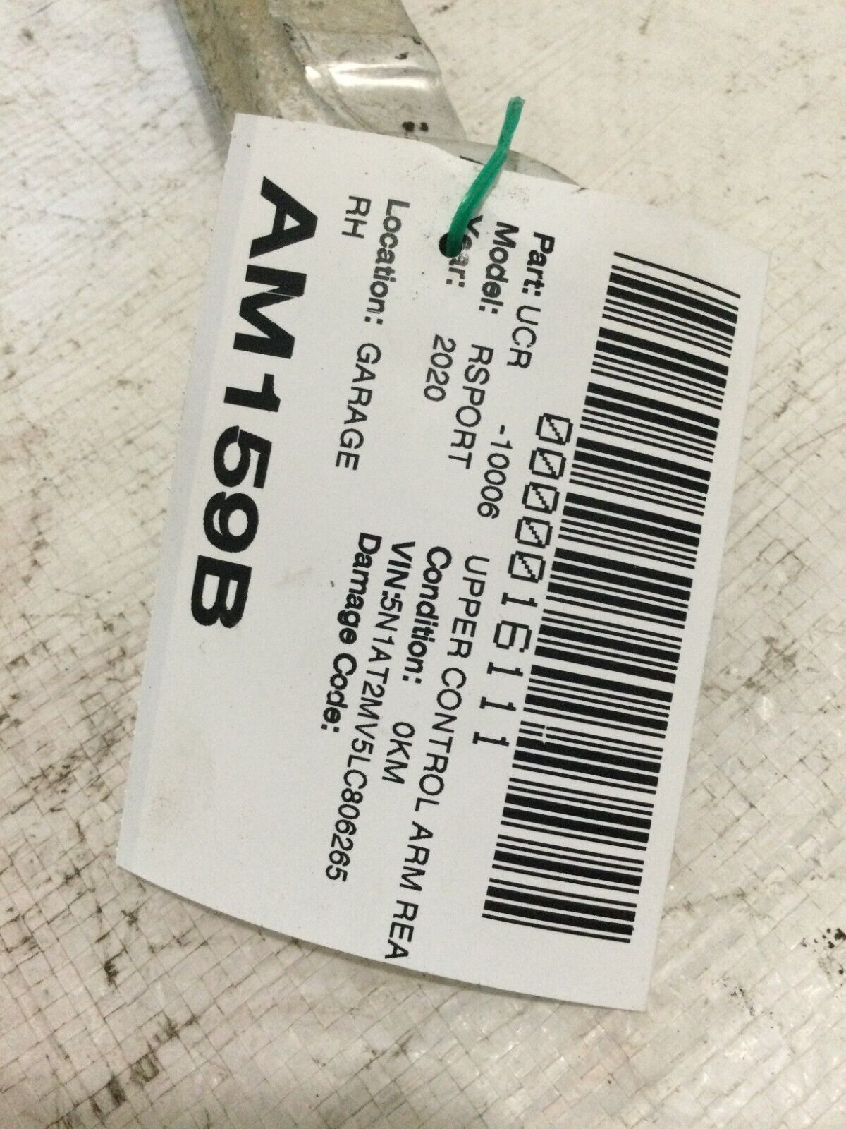 2020 Nissan Rogue Rear Right Upper Control Arm OEM